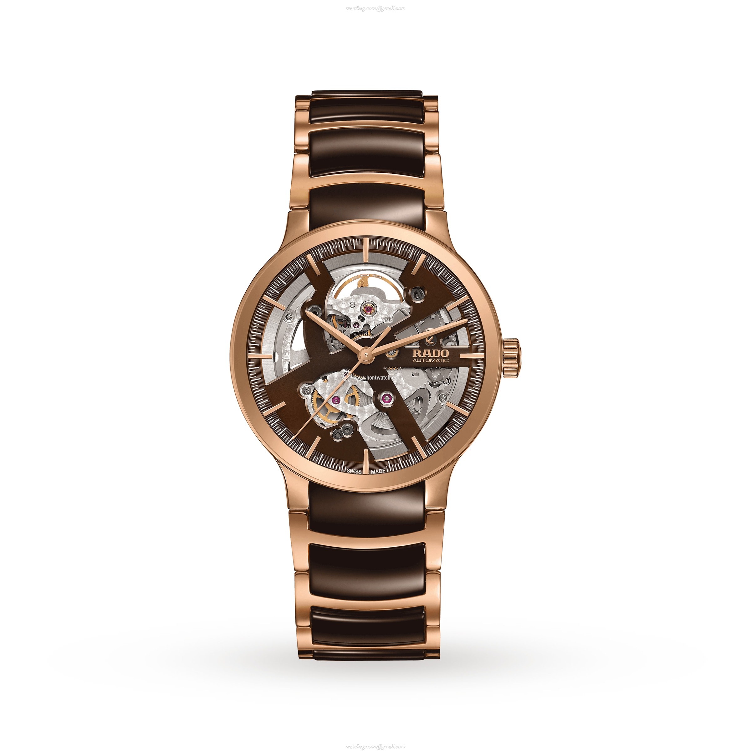 Rado Centrix R30181312 Automatic Watch - Brown Dial - 38mm Stainless Steel