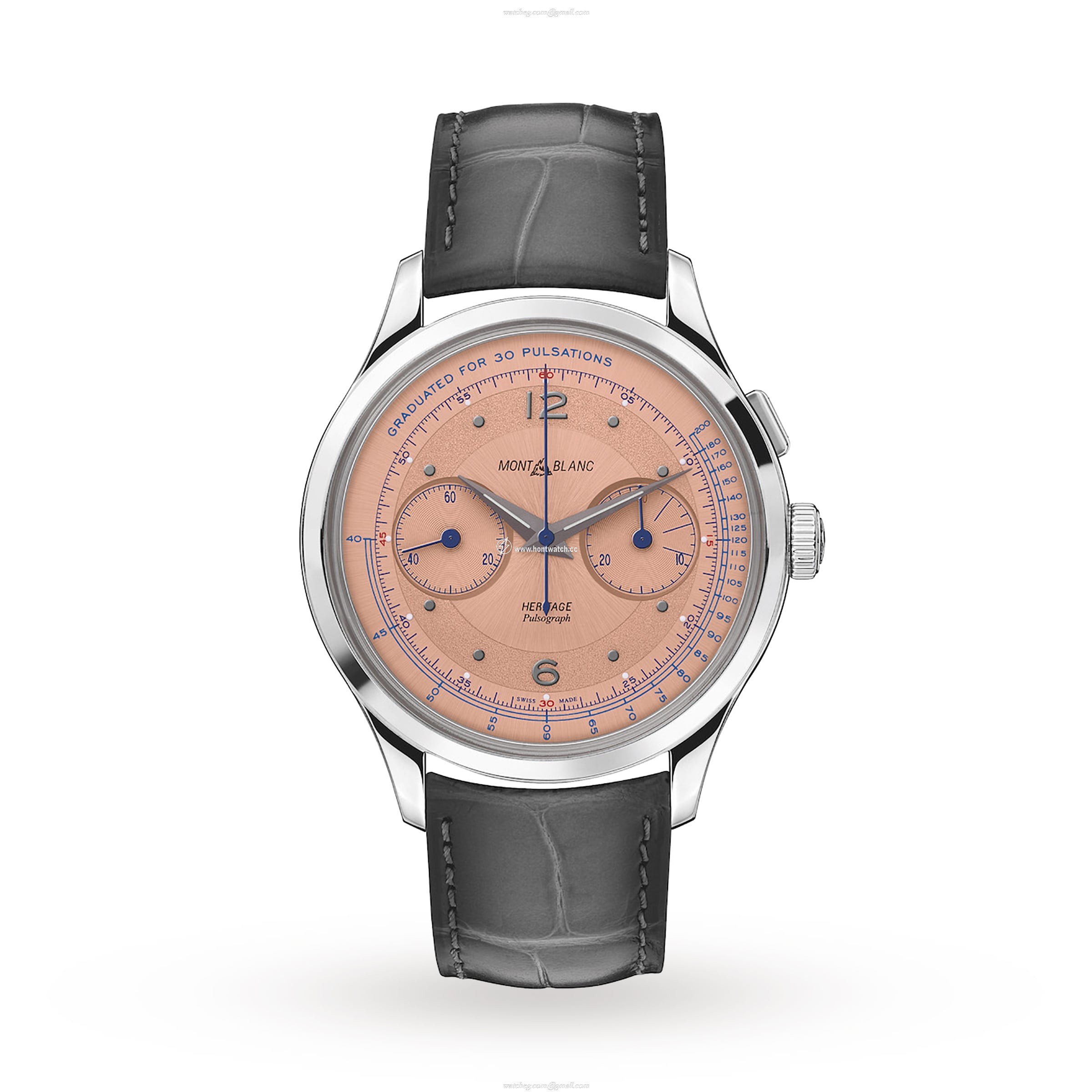 Montblanc 119914 Automatic Watch - 40mm Stainless Steel - Pink Dial