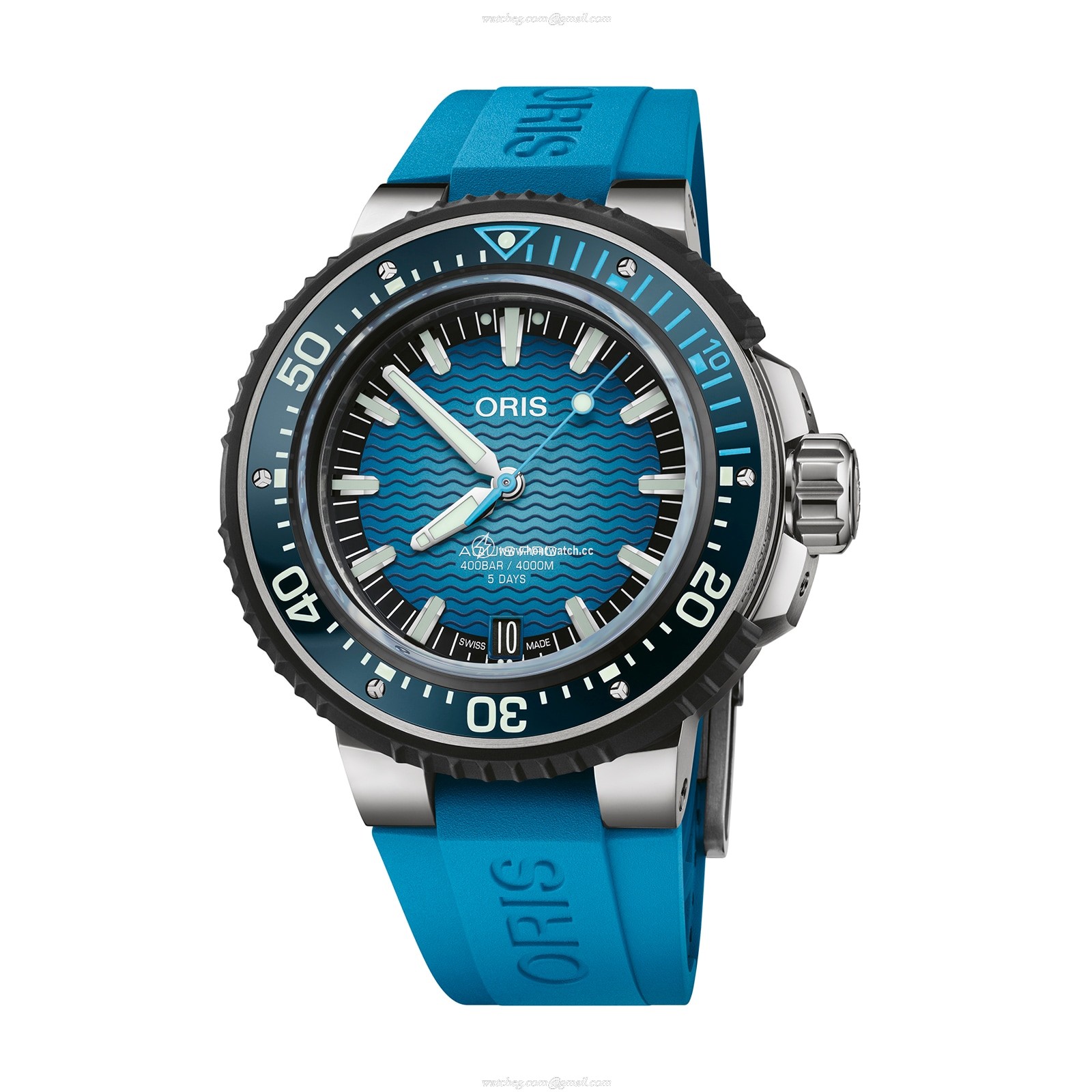 Oris Aquis Titanium Automatic Blue Diver Watch - 49.5mm | 4000m Water Resistant