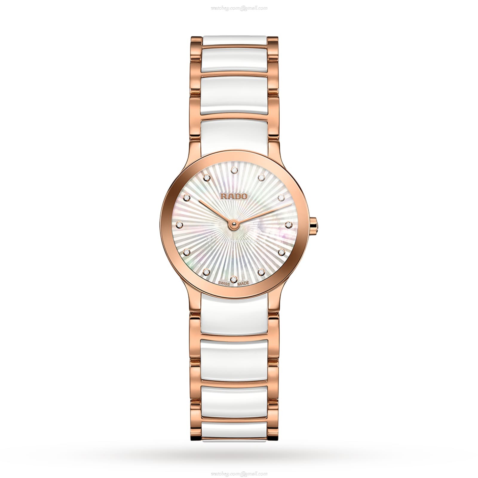 Rado Centrix Replica Watch - White Dial & Diamond Markers | 23mm