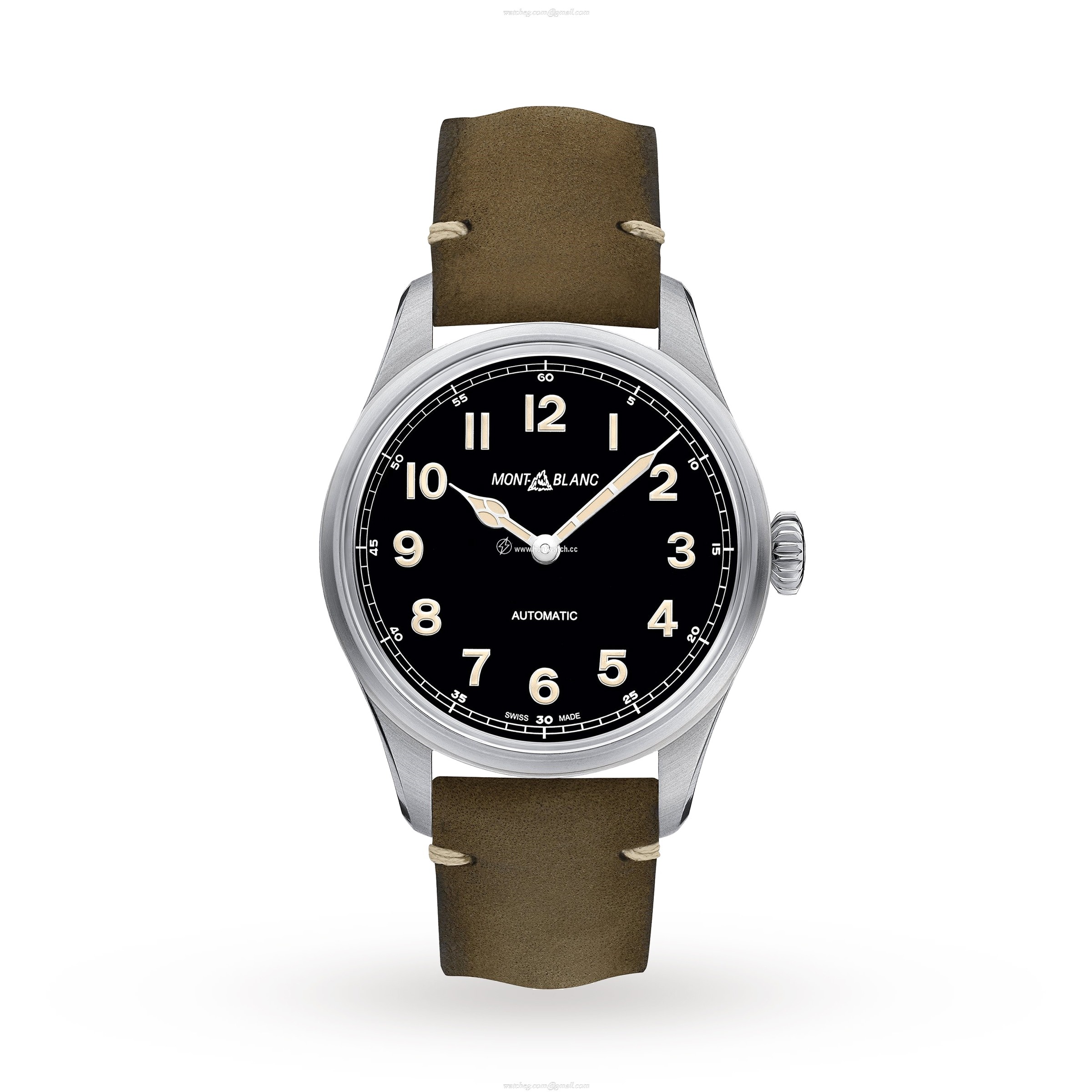 Montblanc 119907 Automatic Watch - 40mm Stainless Steel - Black Dial