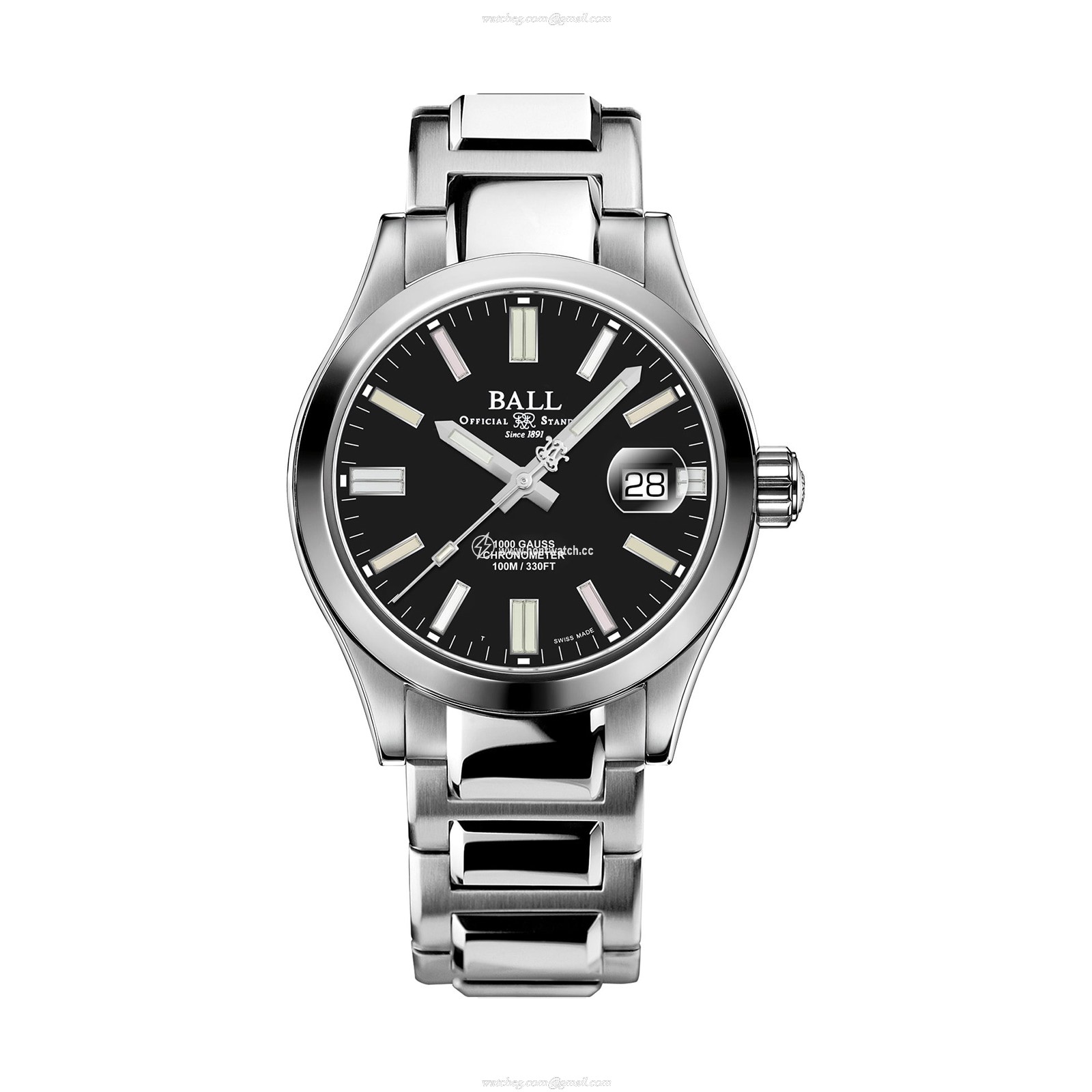 BALL Engineer III NM9016C-S5C-BKR Automatic Watch - 40mm Black Dial Stainless Steel