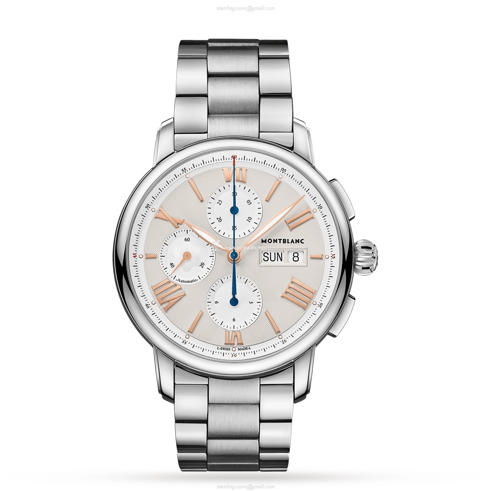Montblanc Star 126102 Automatic Watch - 43mm Stainless Steel Silver Dial