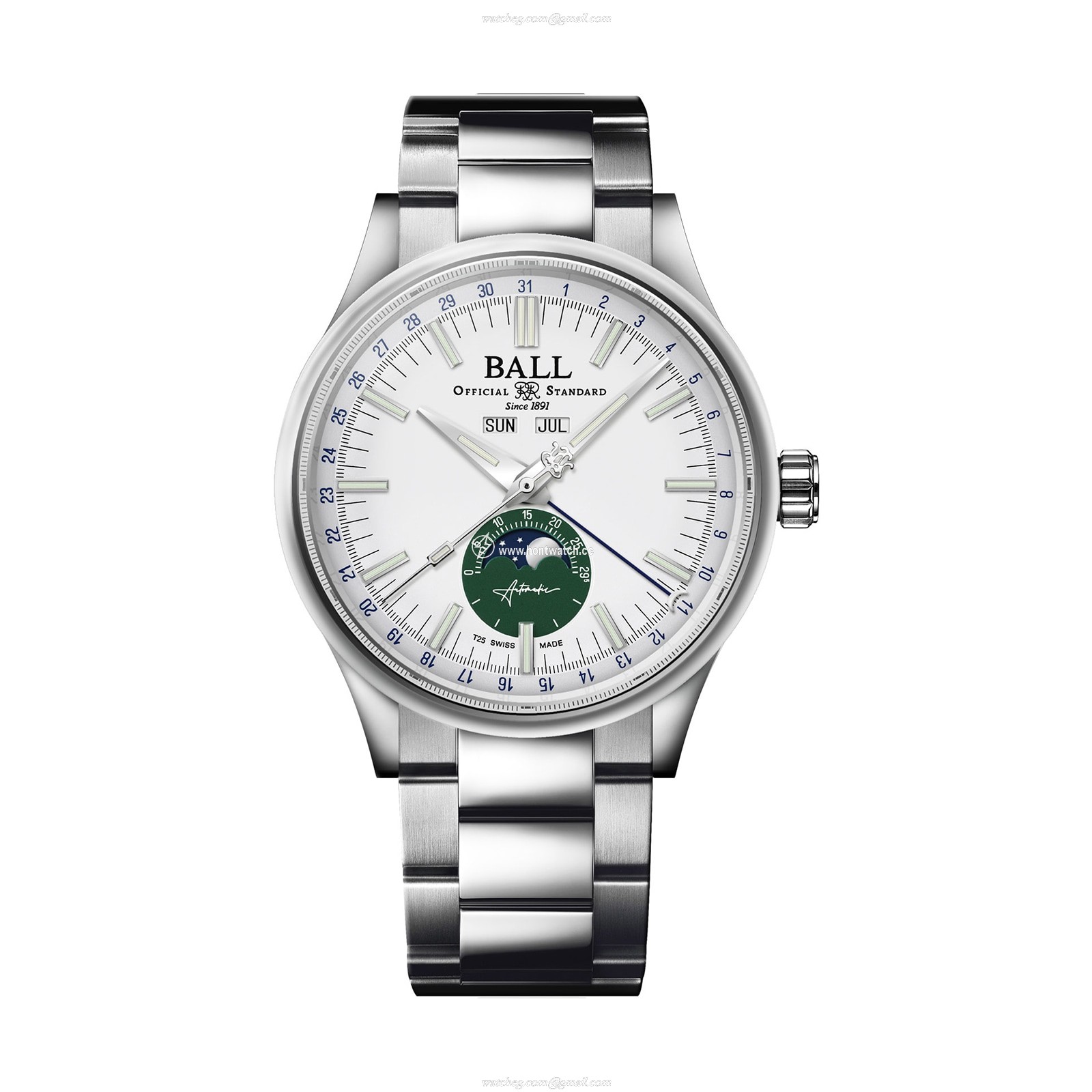 BALL Engineer II NM3016C-S1J-WHGR | 40mm Automatic Watch | White Dial