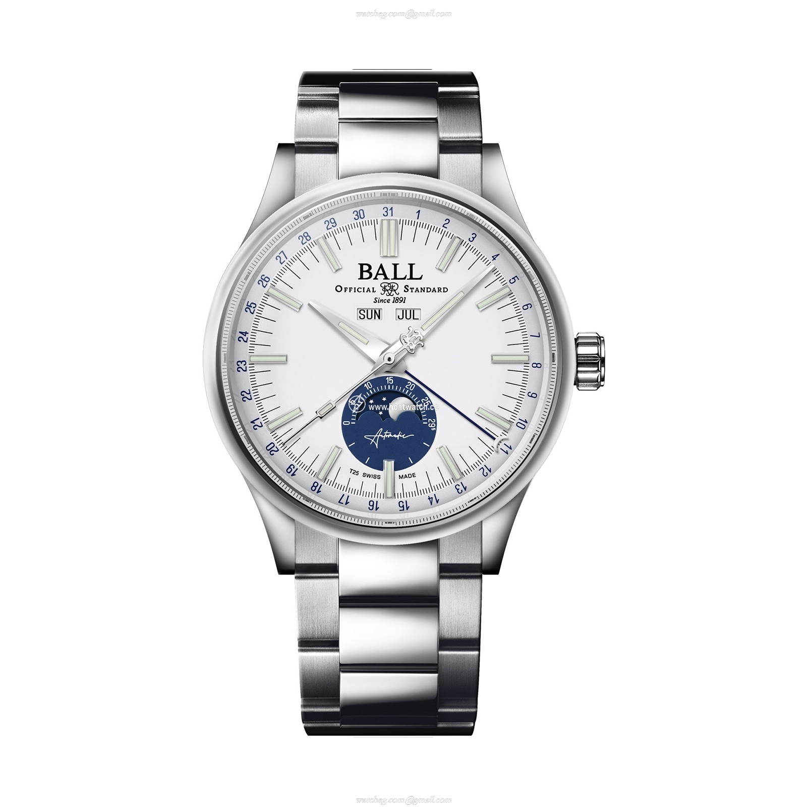 BALL Engineer II NM3016C-S1J-WH Automatic Watch - 40mm Stainless Steel - White Dial