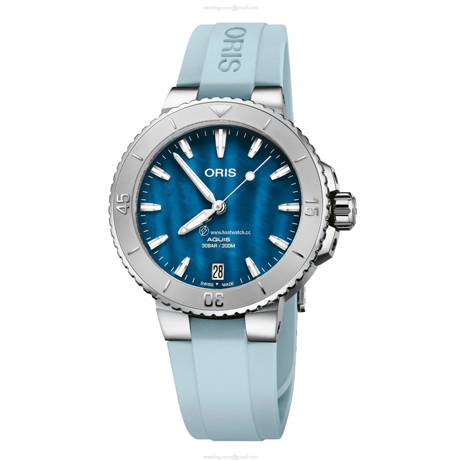 Oris Aquis Blue Dial Automatic Watch - 36.5mm Stainless Steel - 300M Water Resistant