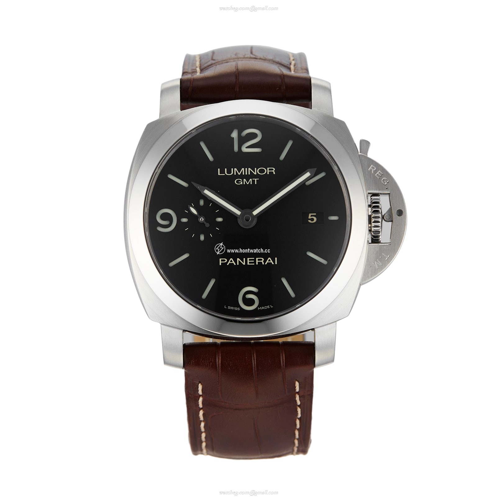 Panerai Luminor PAM00320 Automatic Watch - 44mm Stainless Steel & Black Dial
