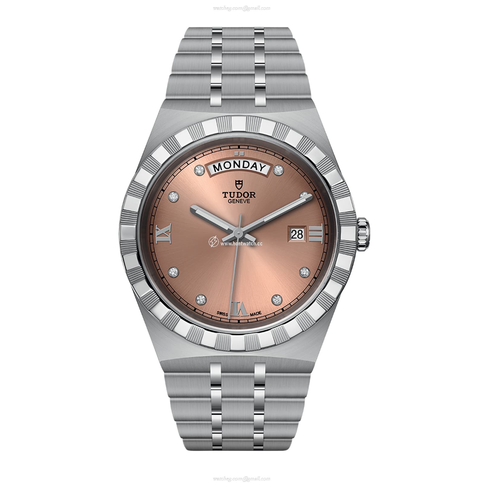 Tudor Royal M28600-0011 Automatic Watch - 41mm Stainless Steel Pink Dial