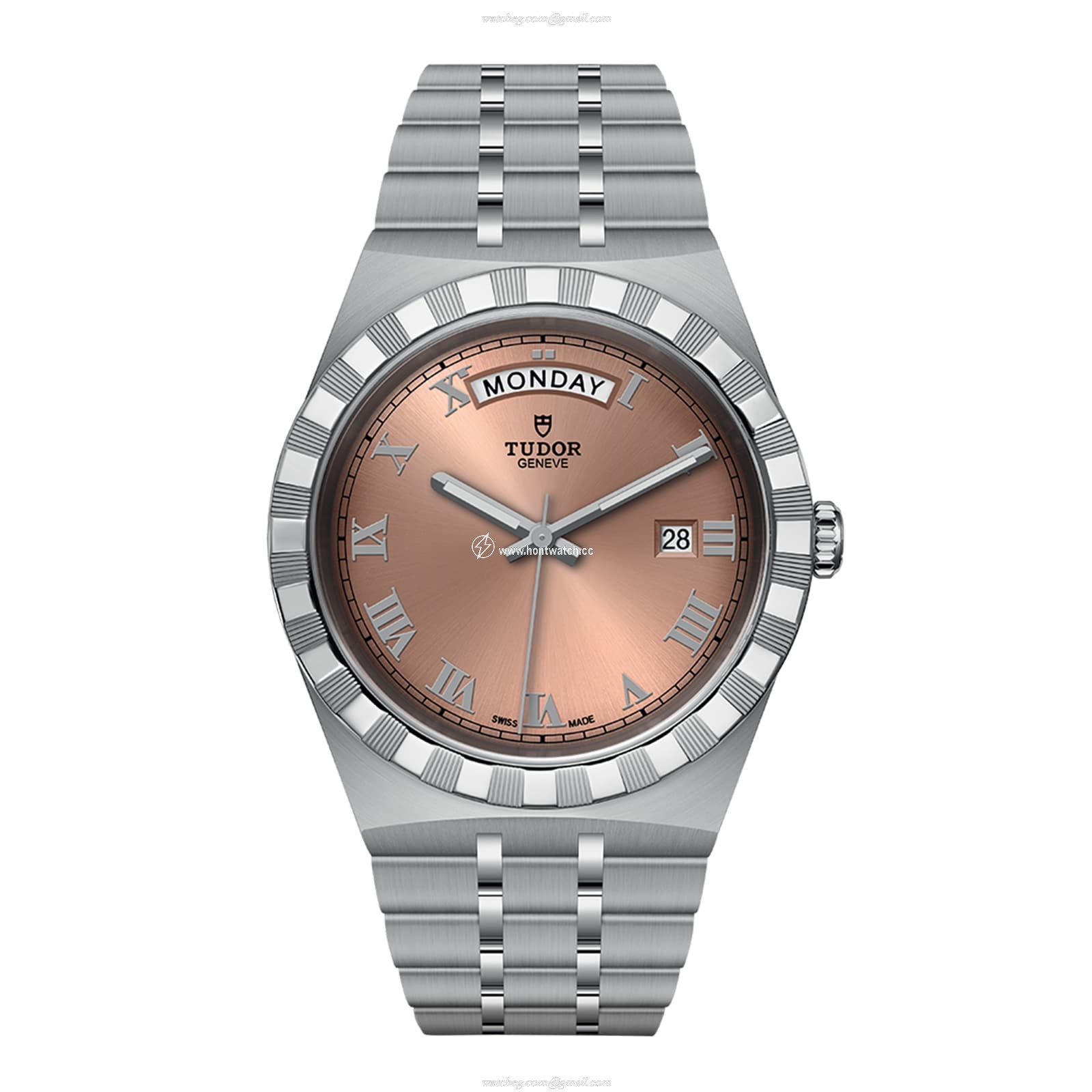 Tudor Royal M28600-0009 Automatic Watch - 41mm Stainless Steel - Pink Dial