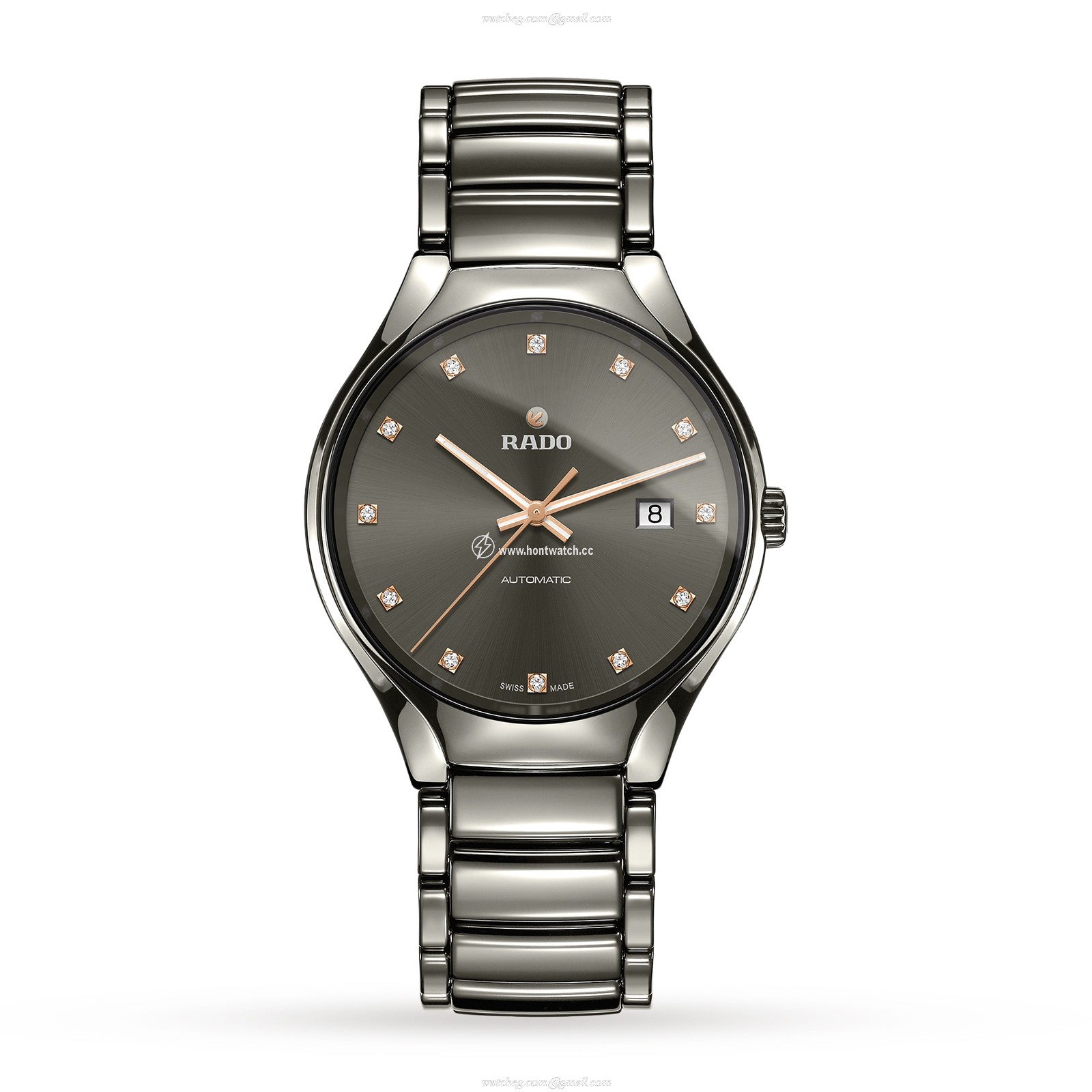 Rado True R27057732 Automatic Grey Ceramic Watch - 47mm Unisex