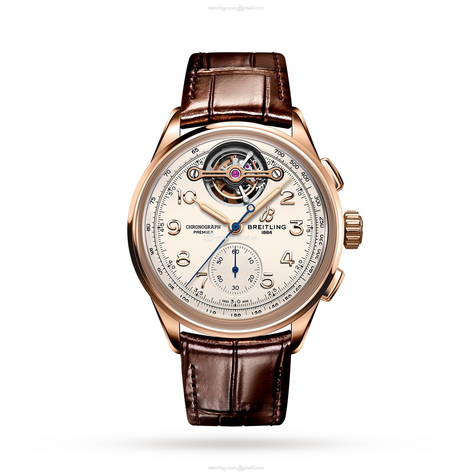 Breitling Premier 18ct Red Gold Automatic Cream Dial Replica Watch | 42mm
