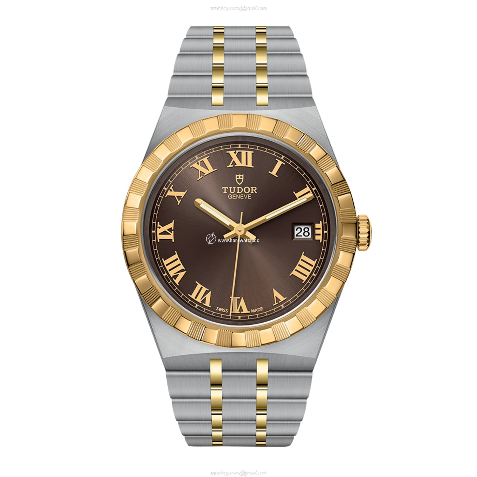 Tudor Royal M28503-0007 | 38mm 18ct Gold Automatic | Brown Dial Roman Numerals