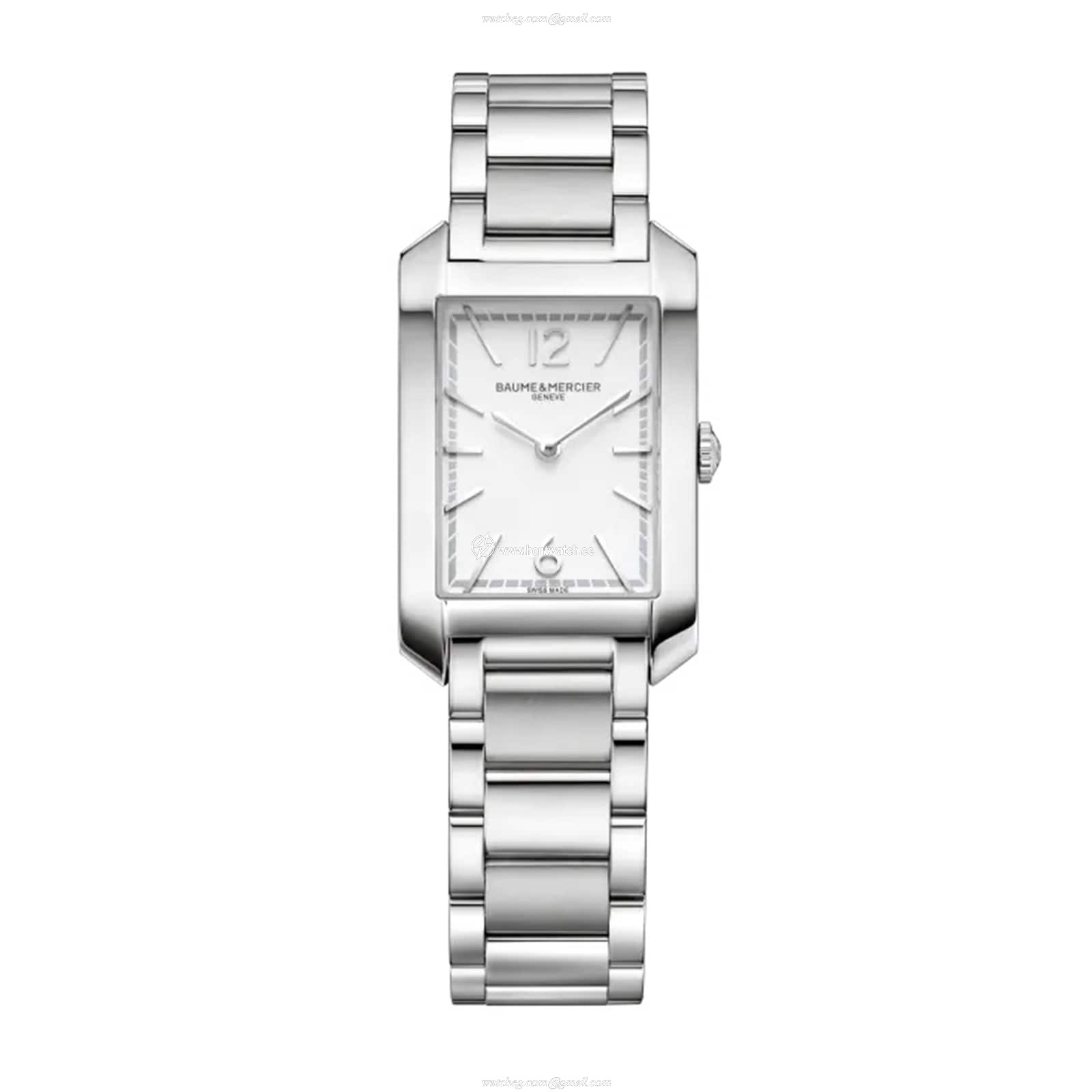 Baume & Mercier Hampton M0A10473 Silver Dial Quartz Watch - 35mm Stainless Steel