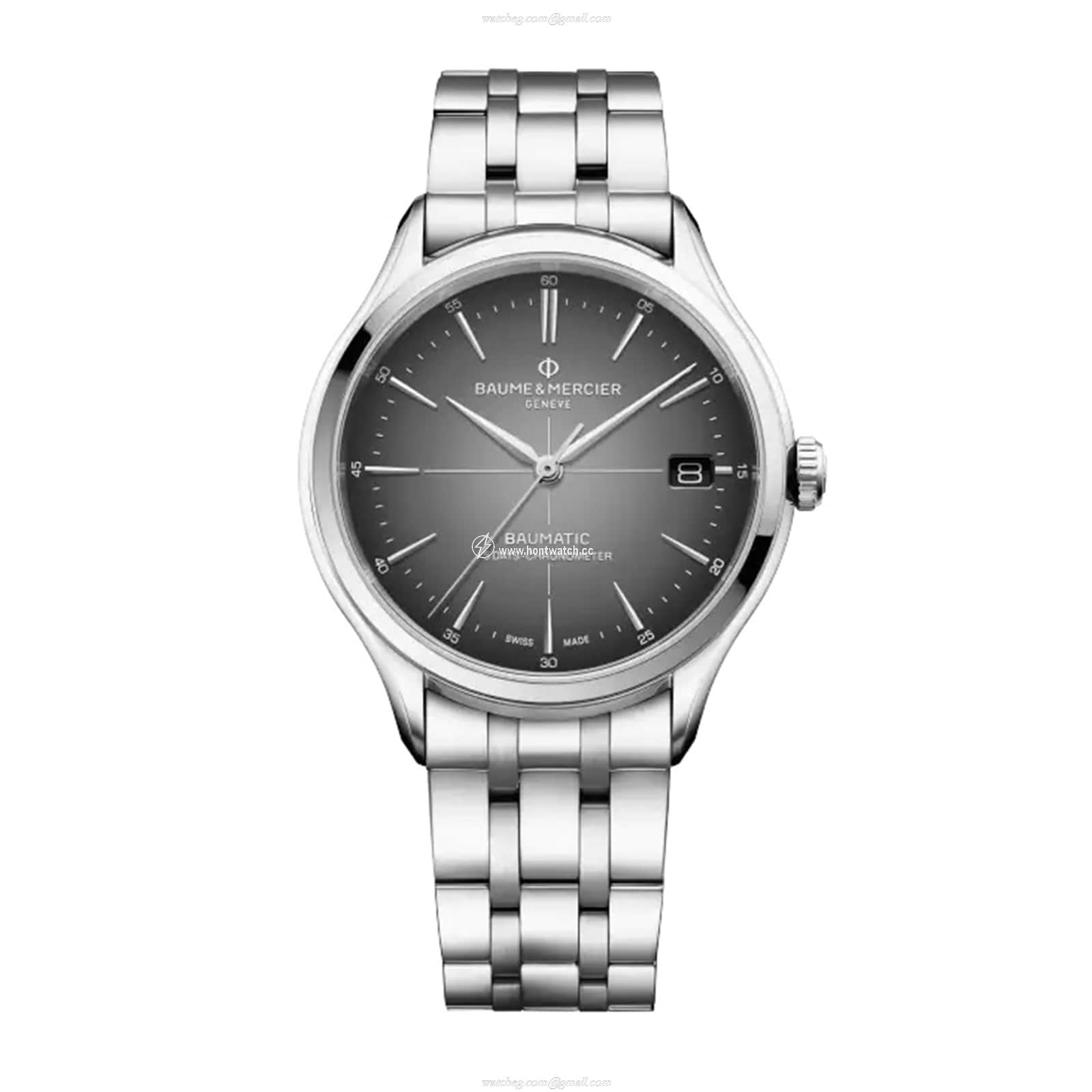 Baume & Mercier Clifton M0A10551 | 40mm Stainless Steel Quartz Watch - Black Dial