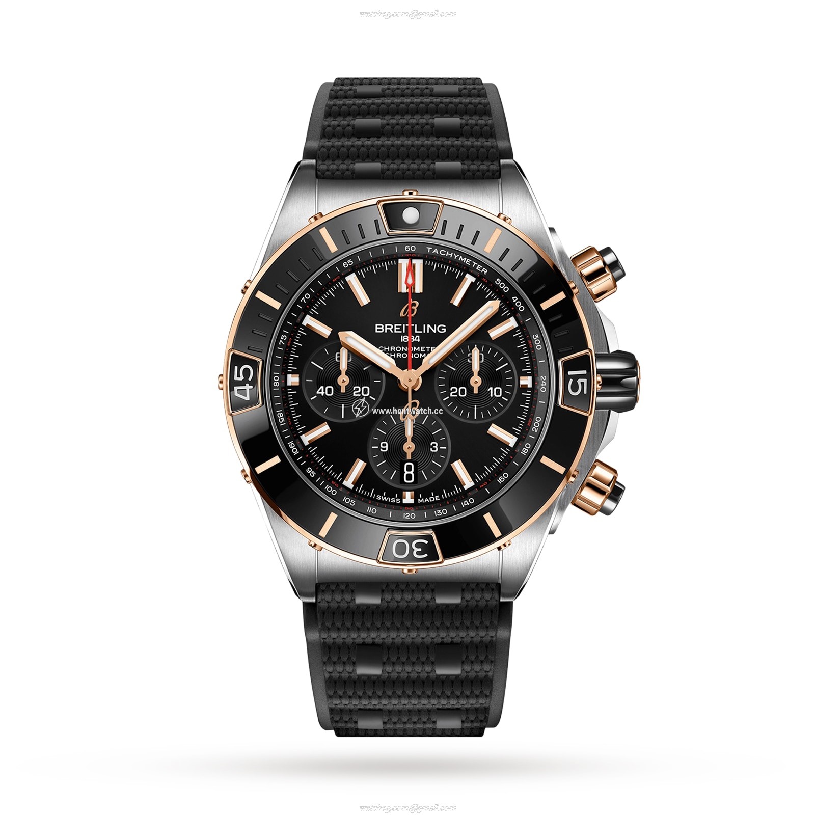 Breitling Chronomat UB0136251B1S1 | 44mm Automatic Black Dial | Stainless Steel & Rose Gold