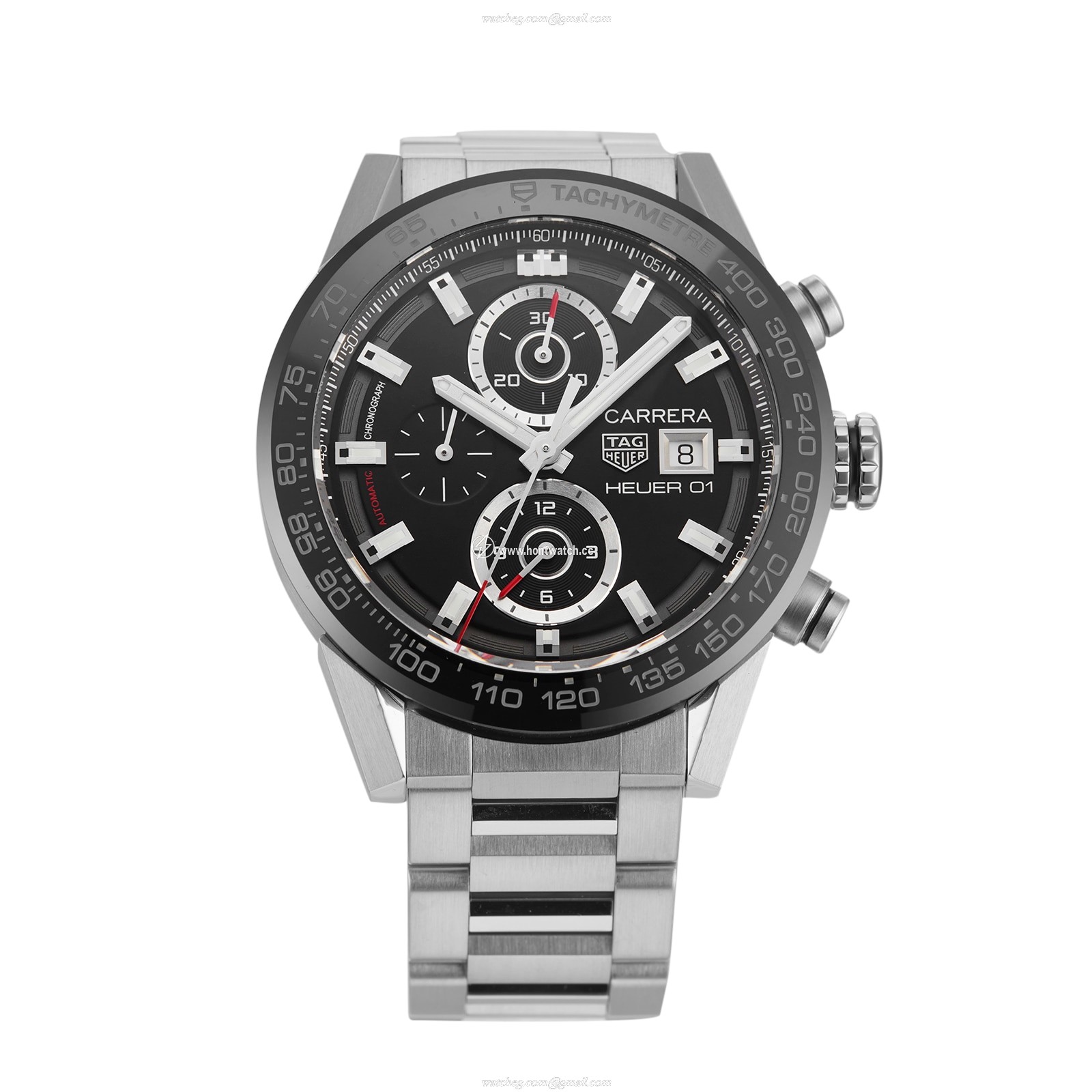 Pre-Owned TAG Heuer Carrera Automatic Chronograph - 43mm Black Dial Stainless Steel
