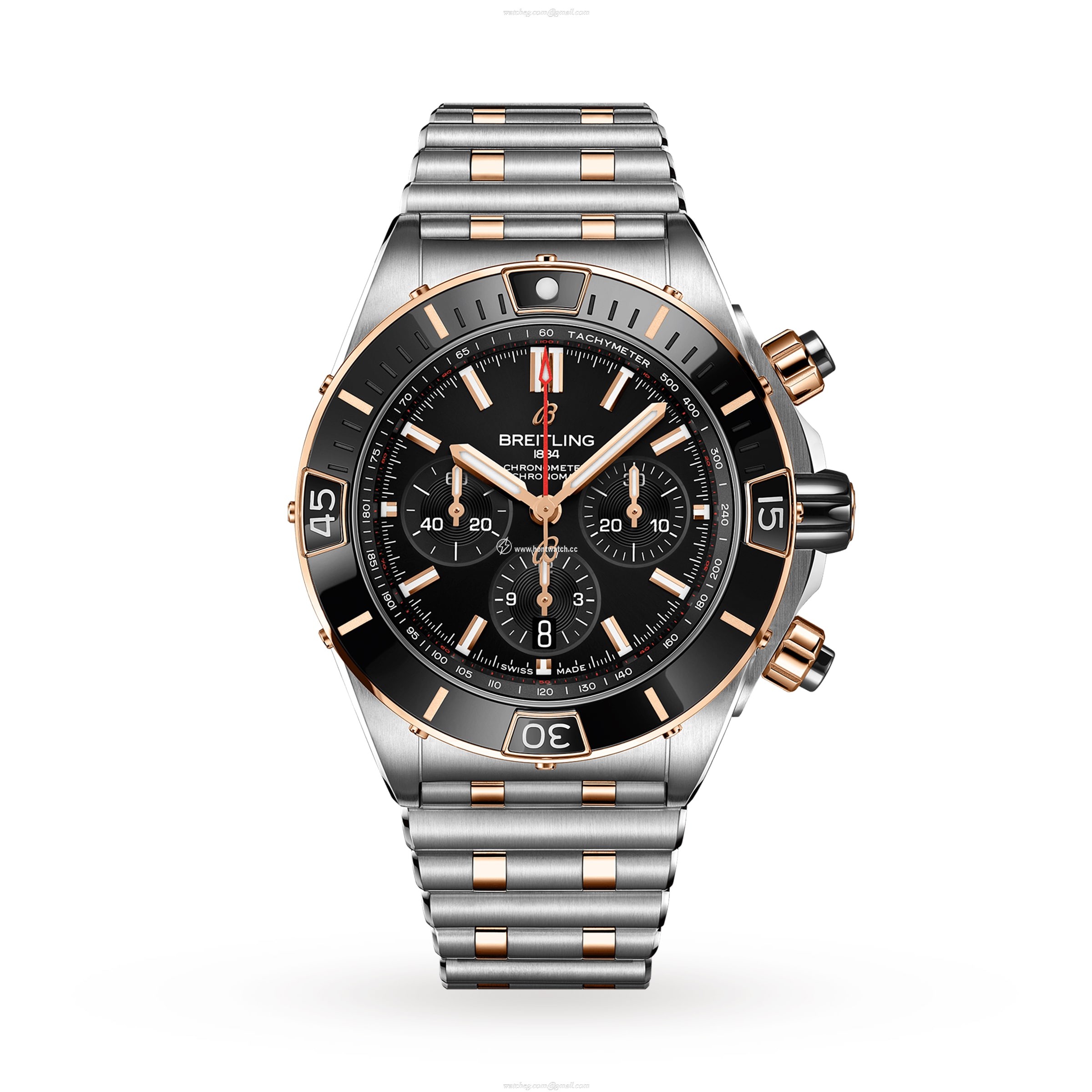 Breitling Chronomat UB0136251B1U1 | 44mm Automatic | Black Dial | Steel & Rose Gold