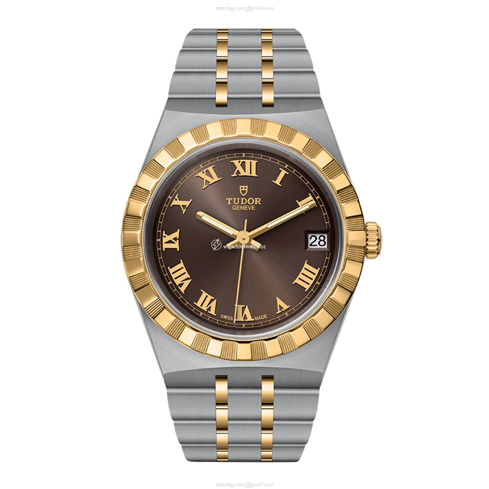 Tudor Royal M28403-0008 | 34mm 18ct Gold Automatic | Brown Dial Replica