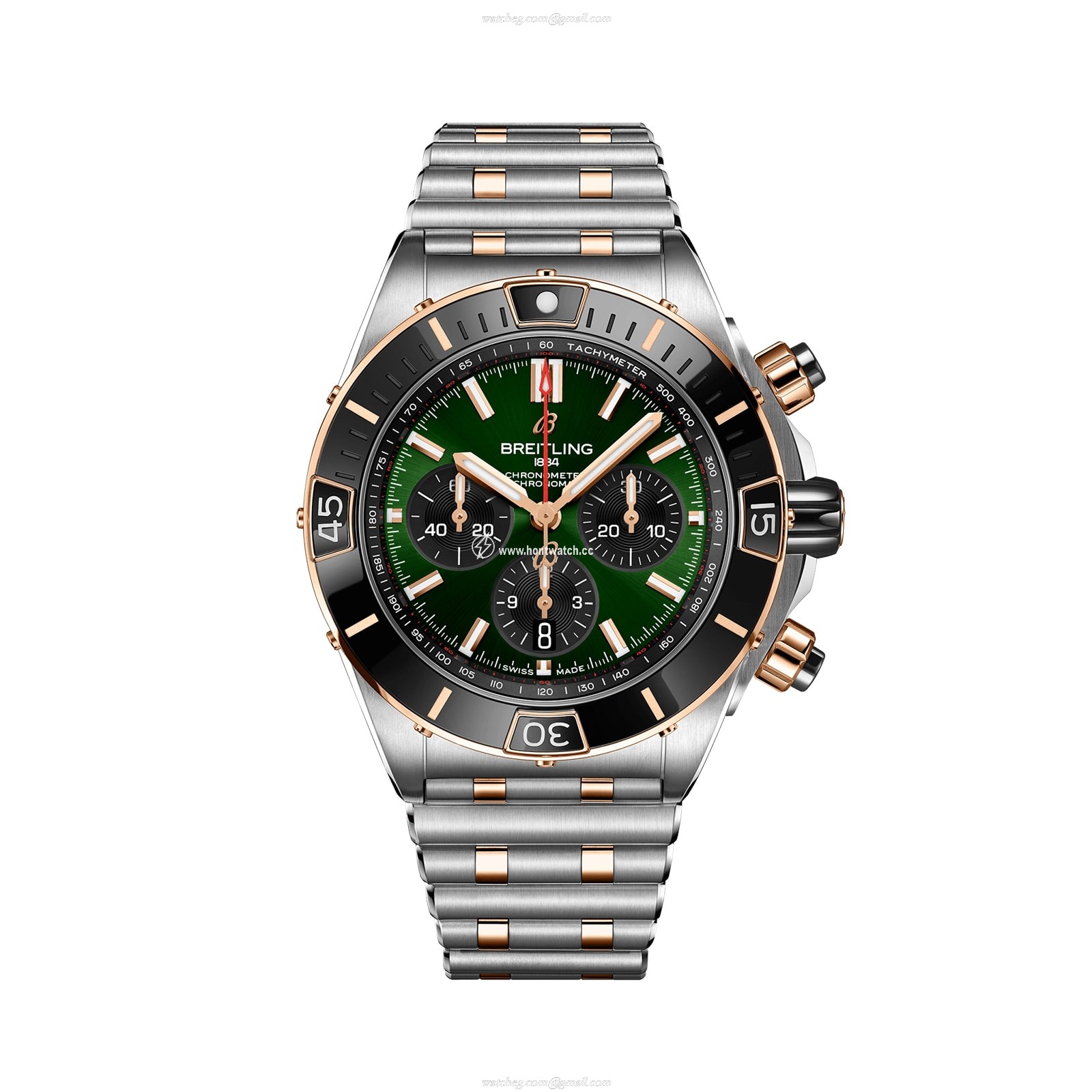 Breitling Chronomat Automatic Green Dial - 44mm Stainless Steel & Rose Gold