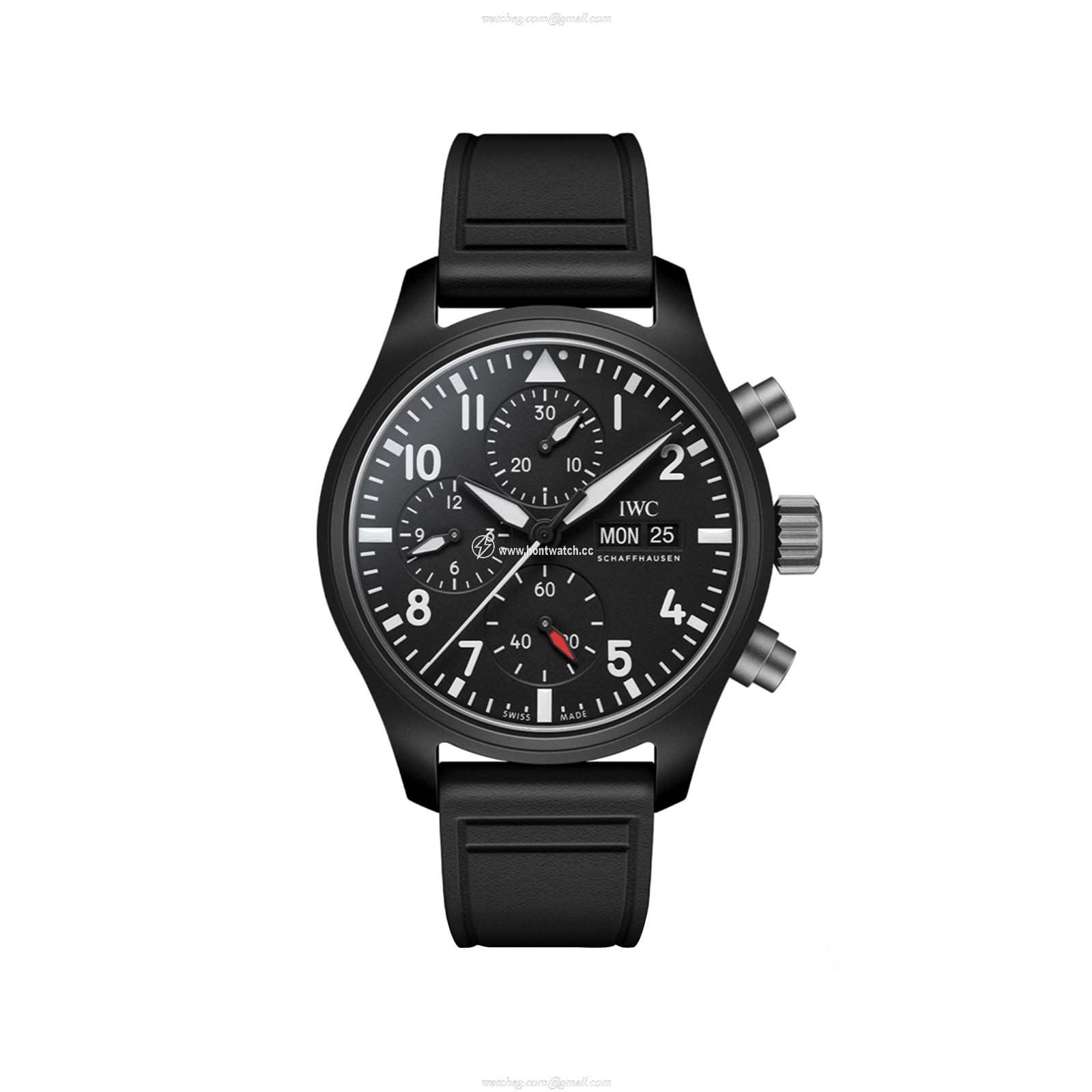 IWC Pilot IW389401 Ceramic Automatic Black Watch - 41mm Chronograph