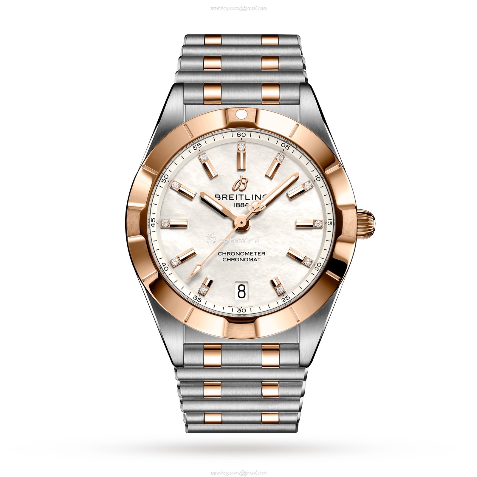 Breitling Chronomat 32mm White Dial - Stainless Steel & Rose Gold Quartz Watch