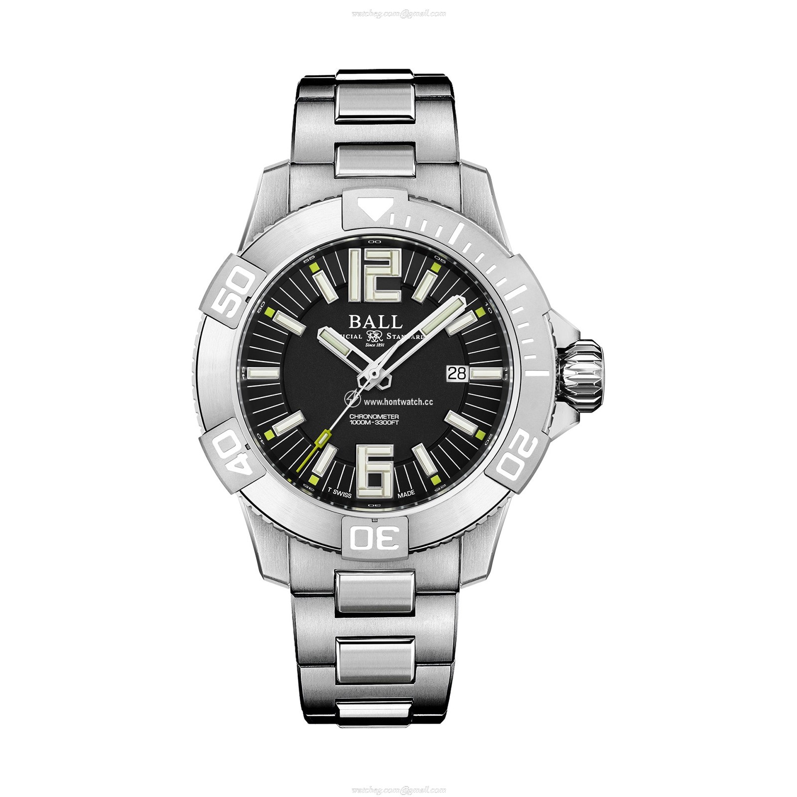 BALL Engineer Hydrocarbon Automatic Titanium Dive Watch - 42mm Black Dial
