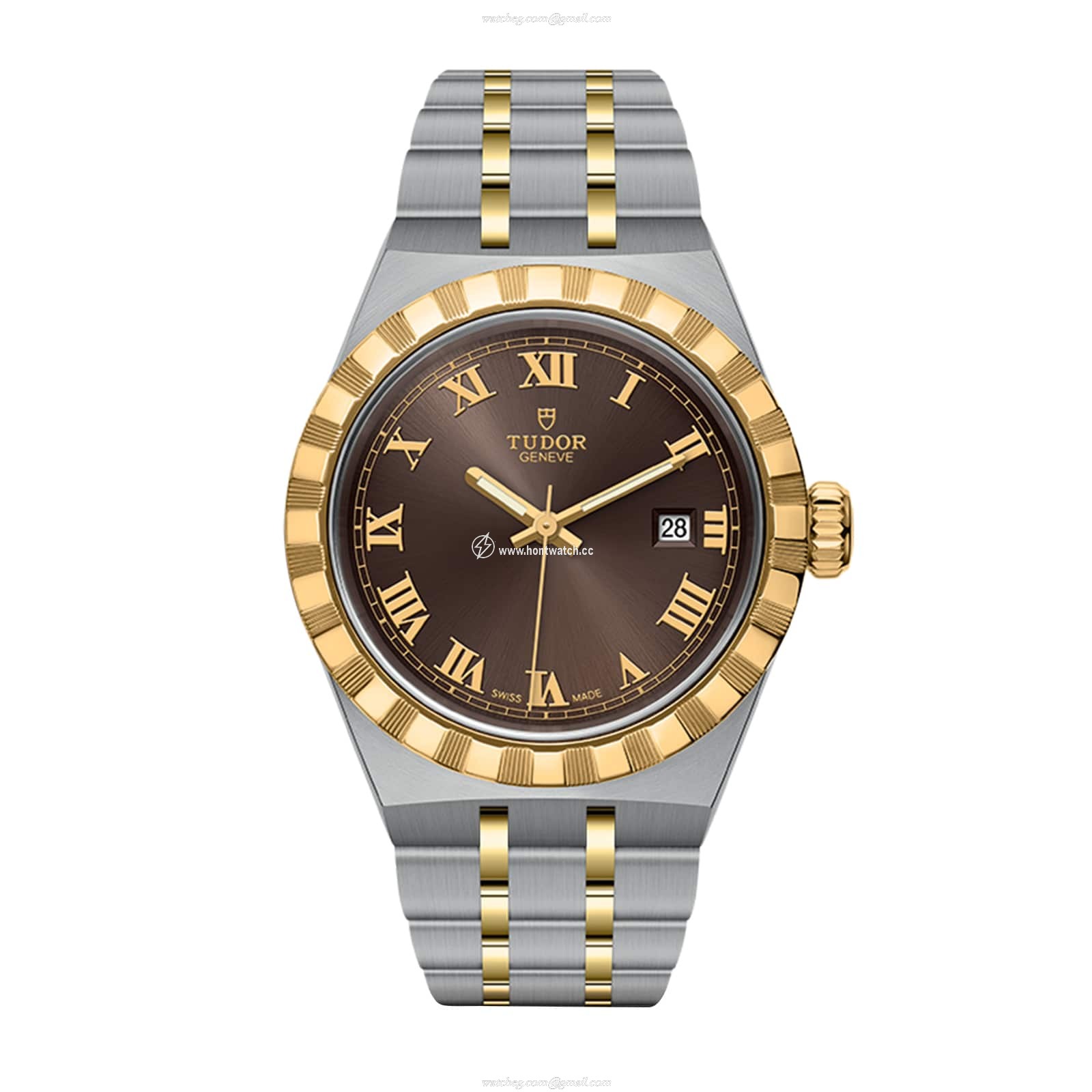 Tudor Royal 28mm Brown Dial - 18ct Yellow Gold Automatic Watch