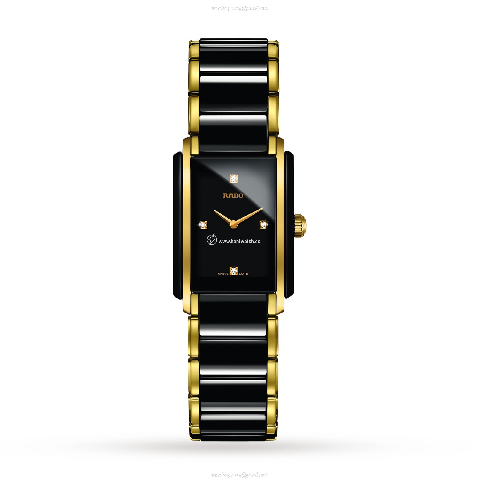 Rado Integral R20845712 - Black Ceramic Quartz Watch for Women | 33mm
