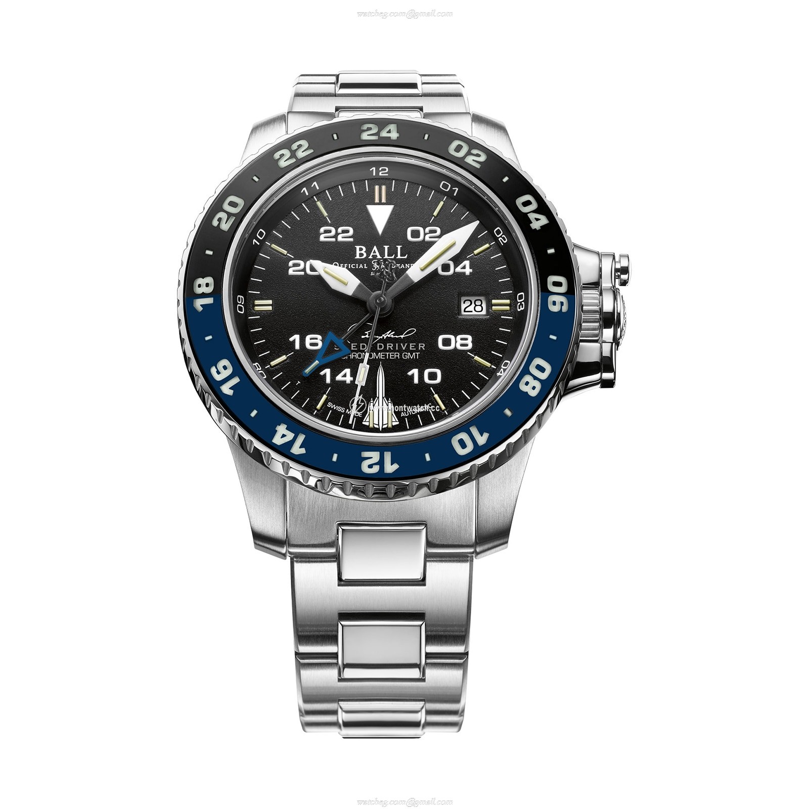 BALL Engineer Hydrocarbon AeroGMT Sled Driver Automatic Watch - 42mm Black Dial
