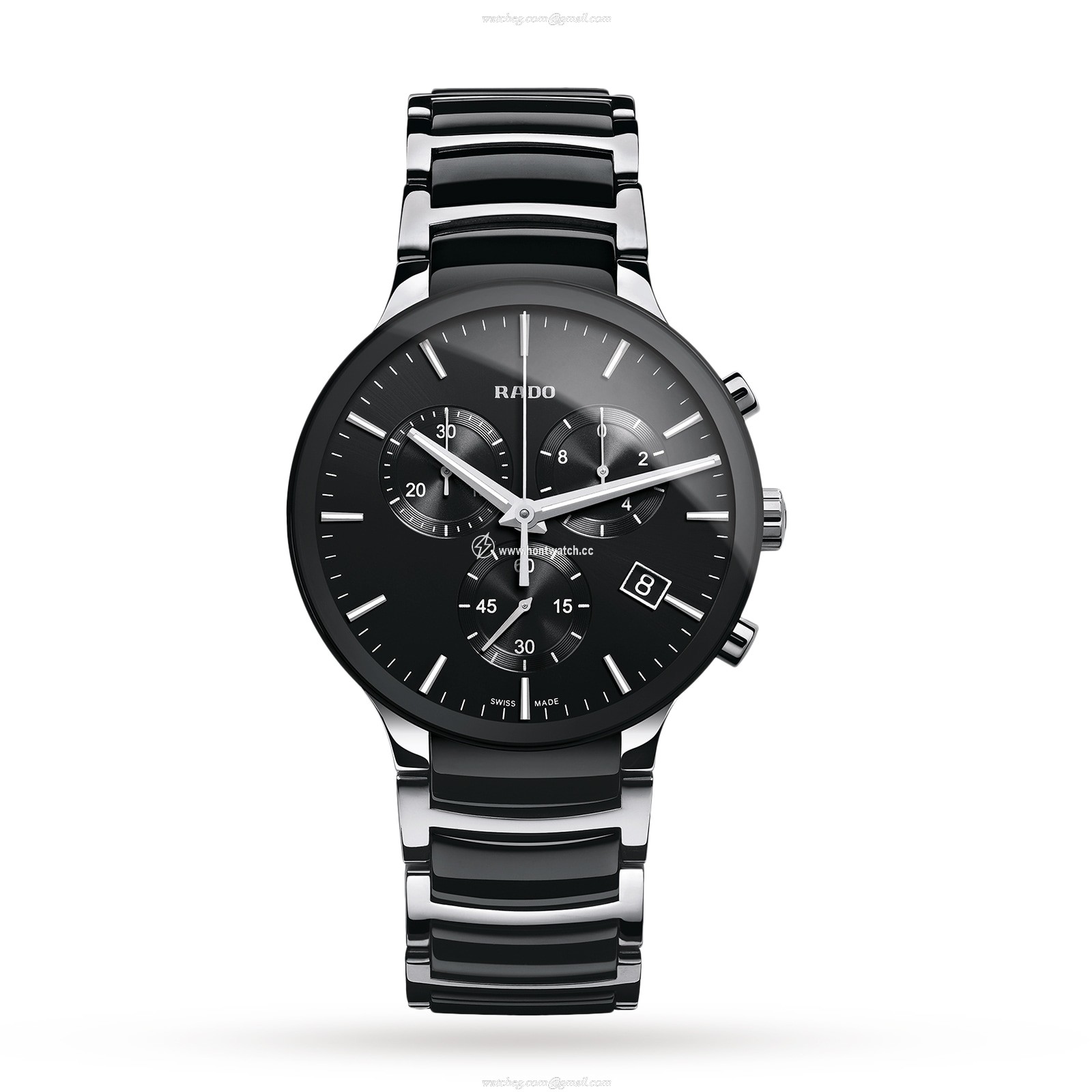 Rado Centrix R30130152 Ceramic Quartz Black Watch | 44mm