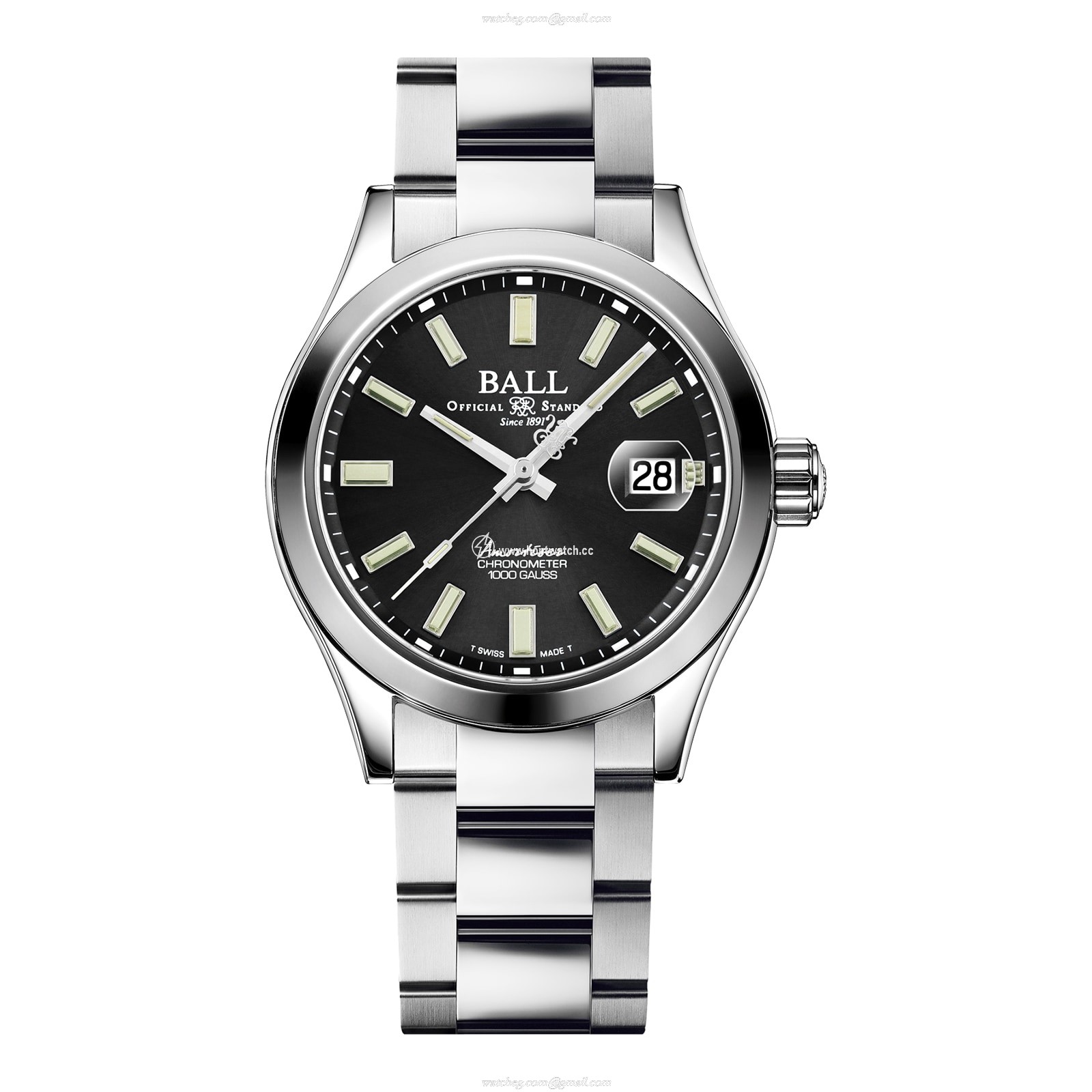 BALL Engineer Master II Automatic Watch - 40mm Black Dial Stainless Steel