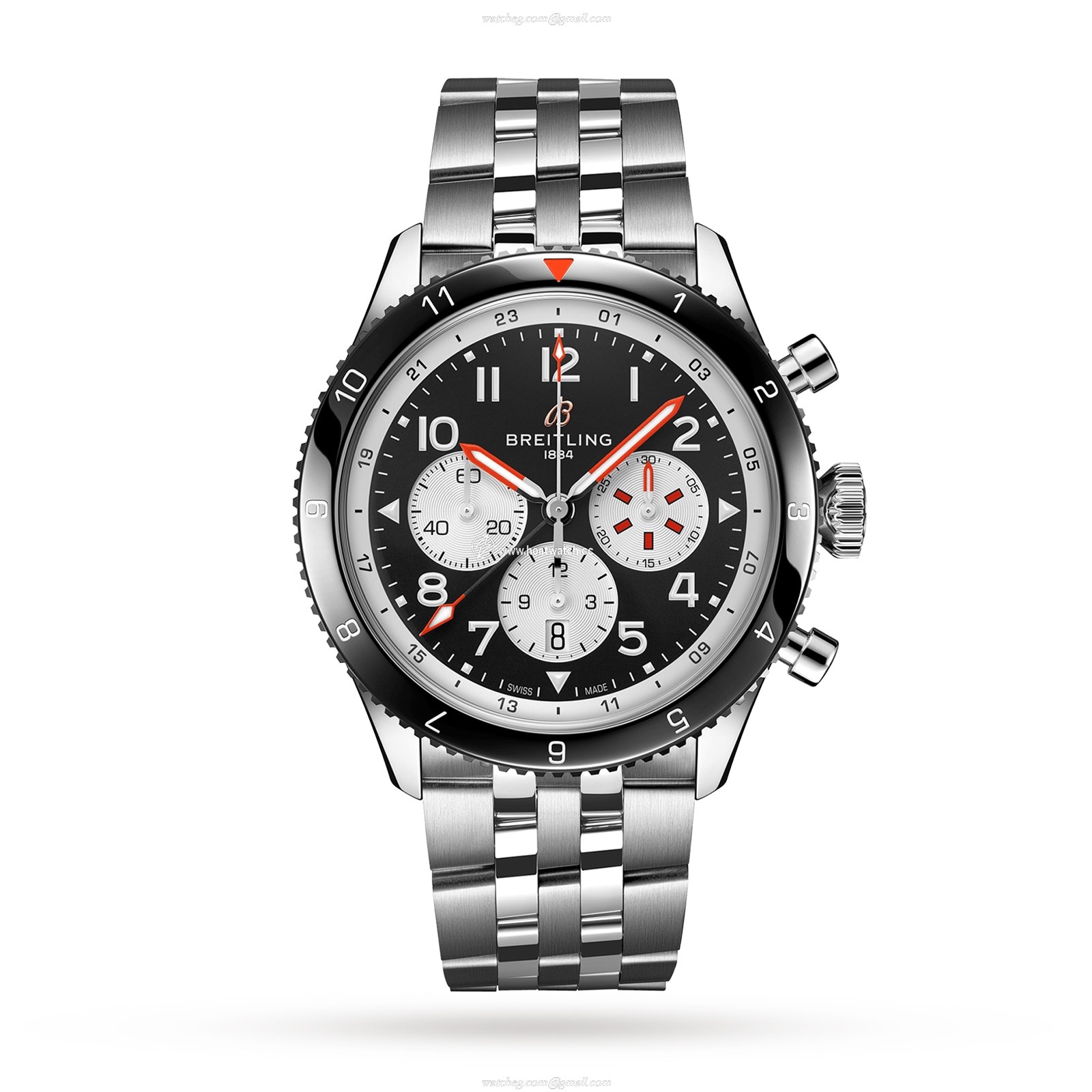 Breitling Aviator 8 Automatic Watch - 46mm Stainless Steel Black Dial