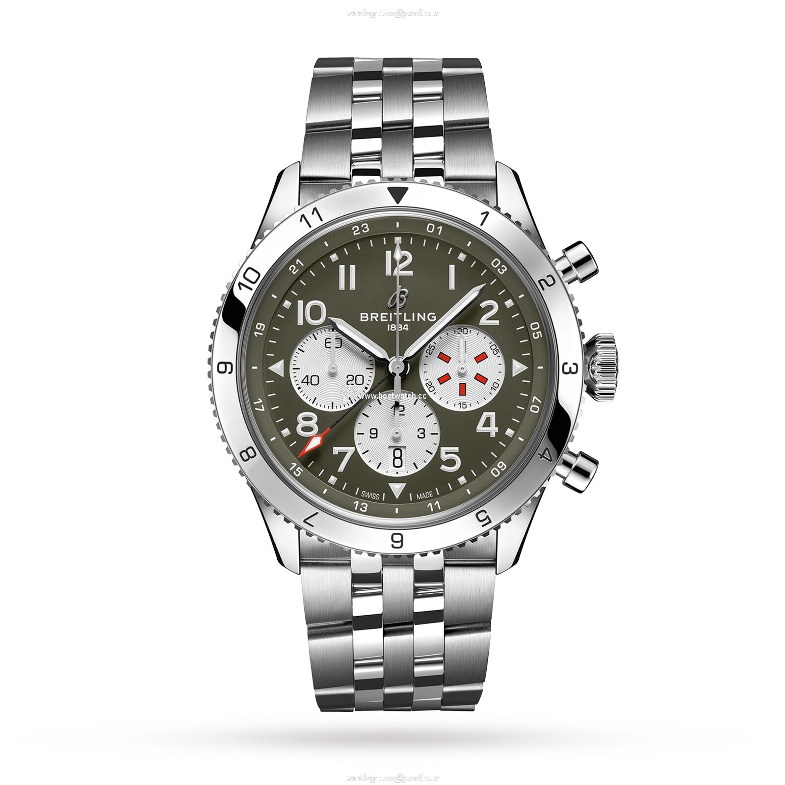 Breitling Aviator 8 AB04452A1L1A1 | 46mm Green Dial Automatic Watch