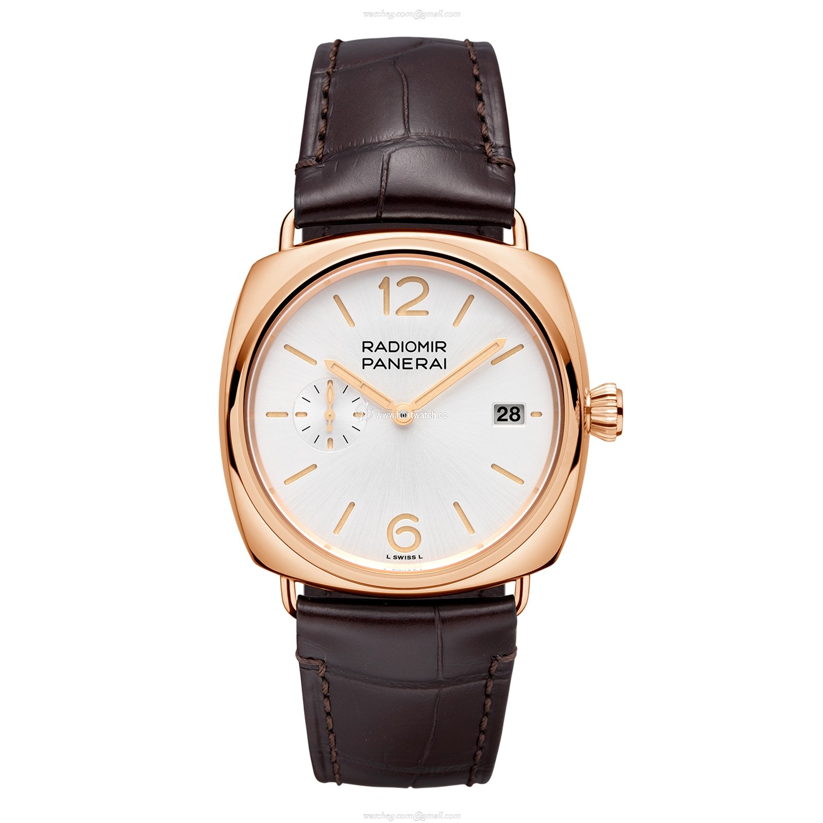Panerai Radiomir PAM01026 40mm 18ct Gold Automatic Watch - White Dial