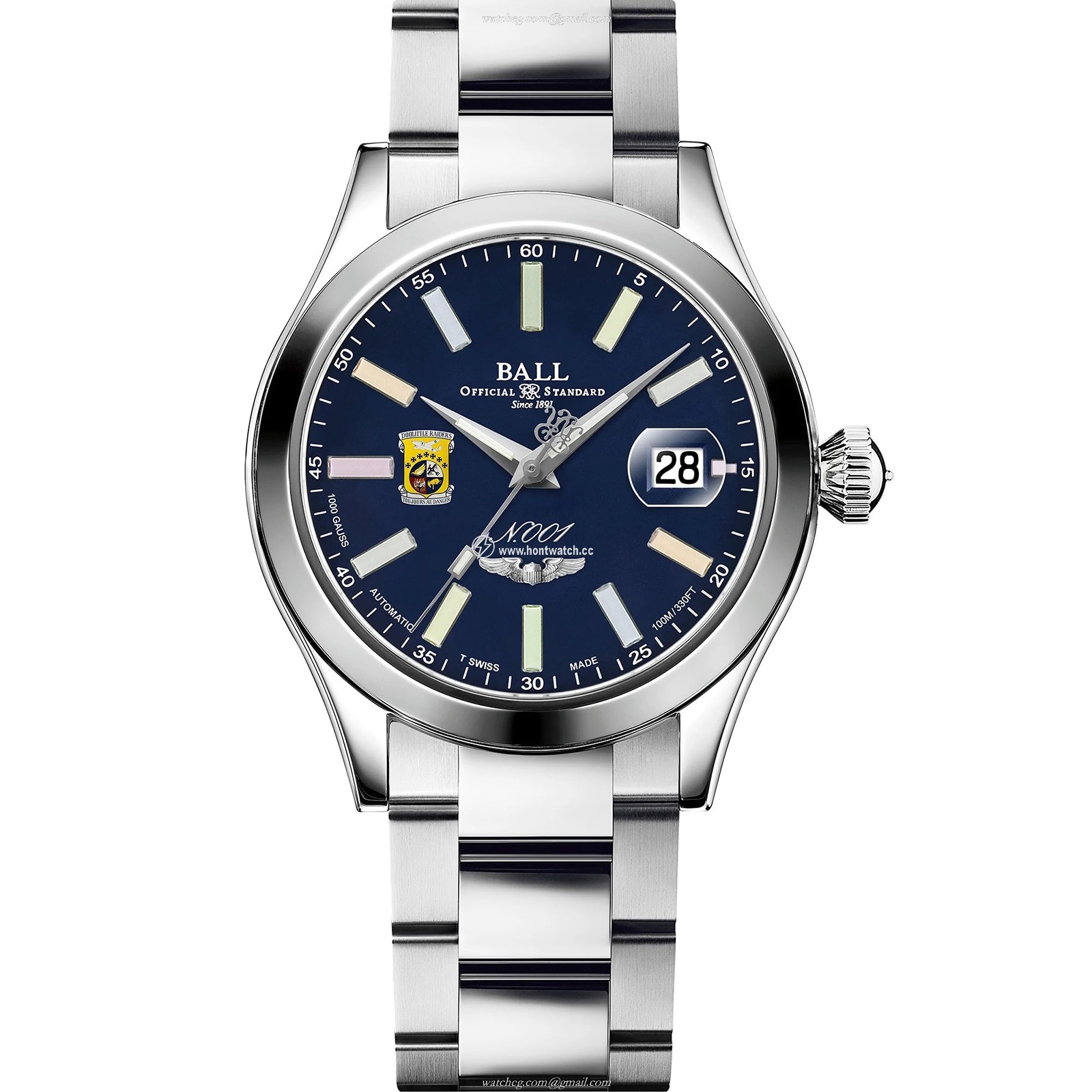 BALL Engineer Master II Automatic Blue Watch - 40mm Stainless Steel