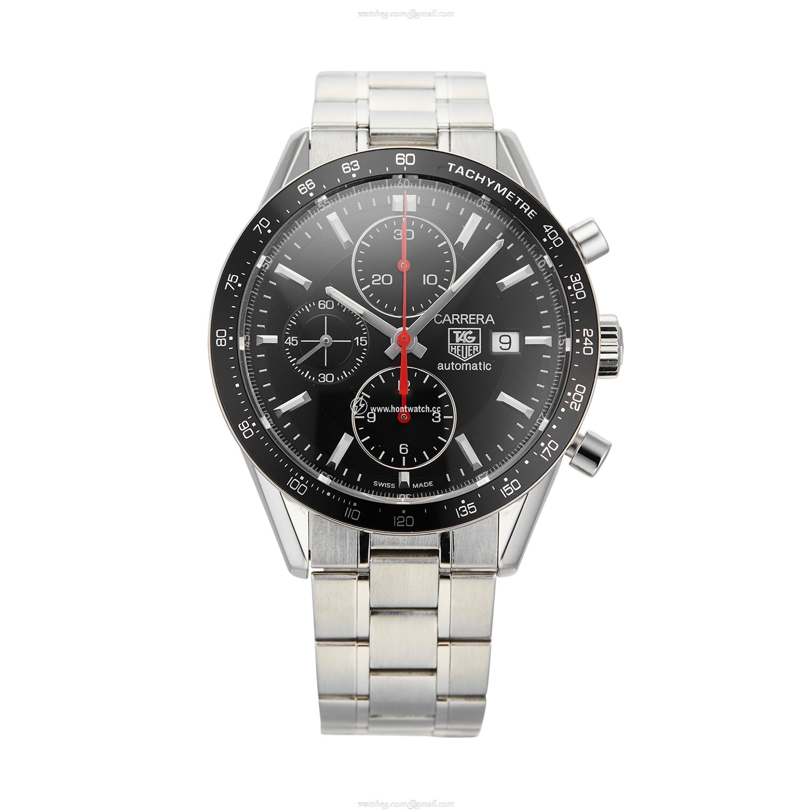 TAG Heuer Carrera CV2014-3 Automatic Watch - 41mm Black Dial | Stainless Steel
