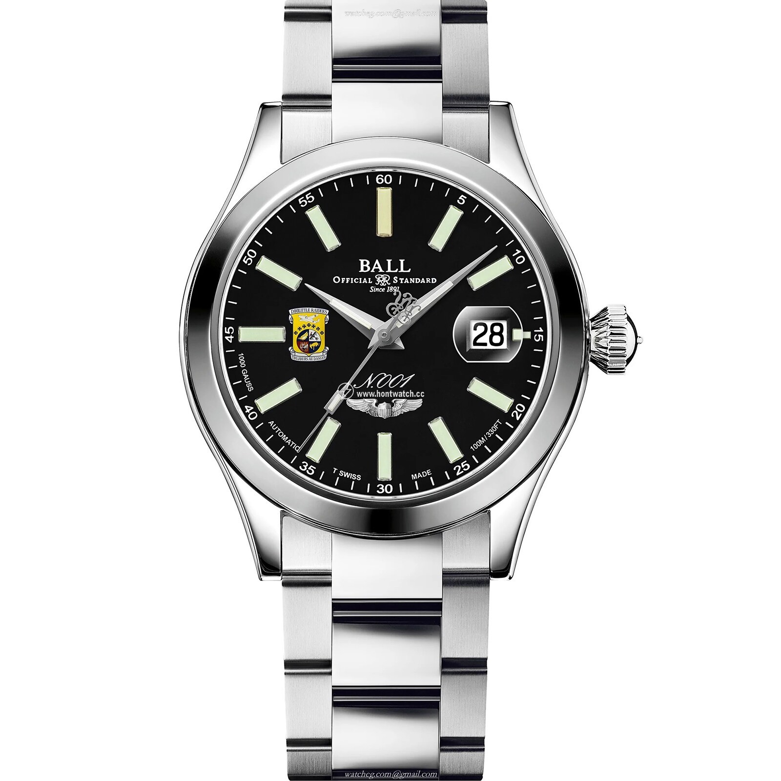 BALL Engineer Master II Automatic Watch - 40mm Black Dial - Stainless Steel