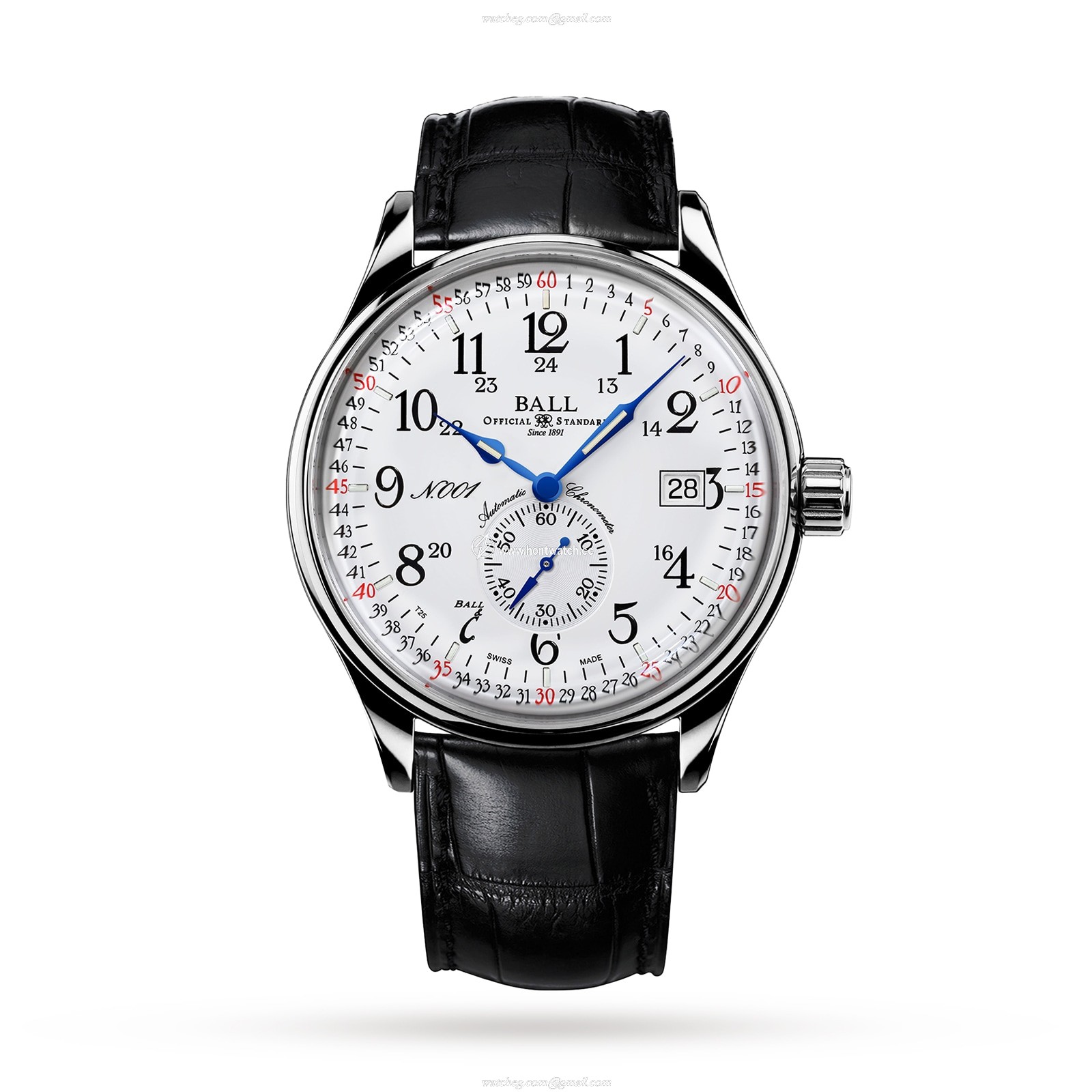 BALL Trainmaster Automatic Watch - 40mm Stainless Steel - White Dial