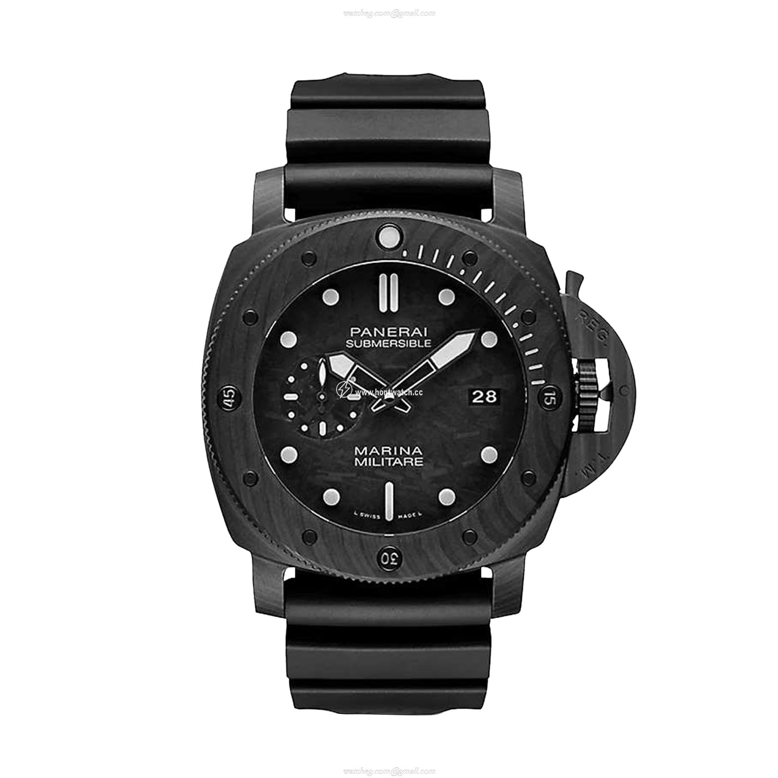 Panerai Submersible PAM02979 Carbotech Automatic Watch - 47mm Black Dial