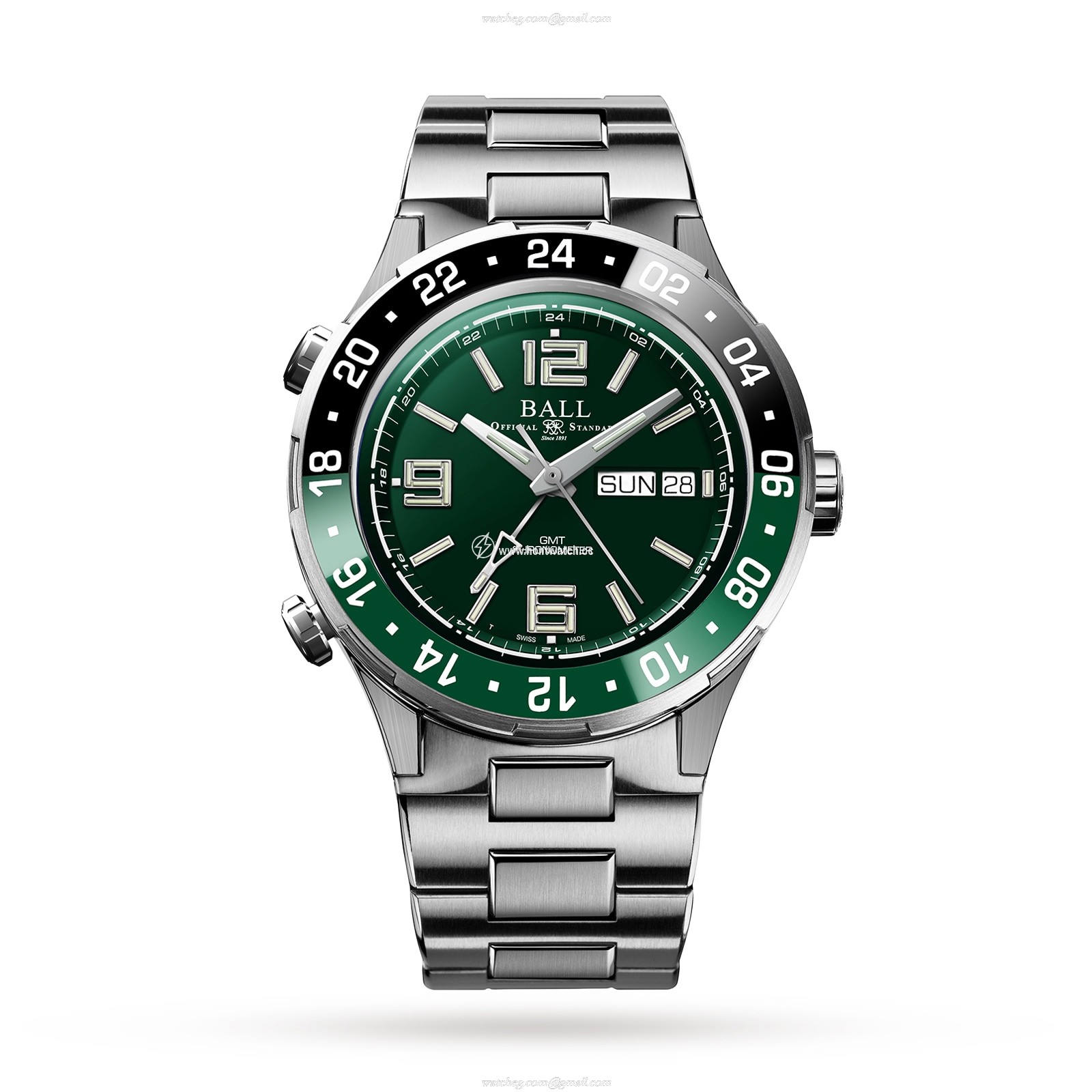 BALL Roadmaster DG3030B-S2C-GR Titanium Automatic Green Watch | 40mm