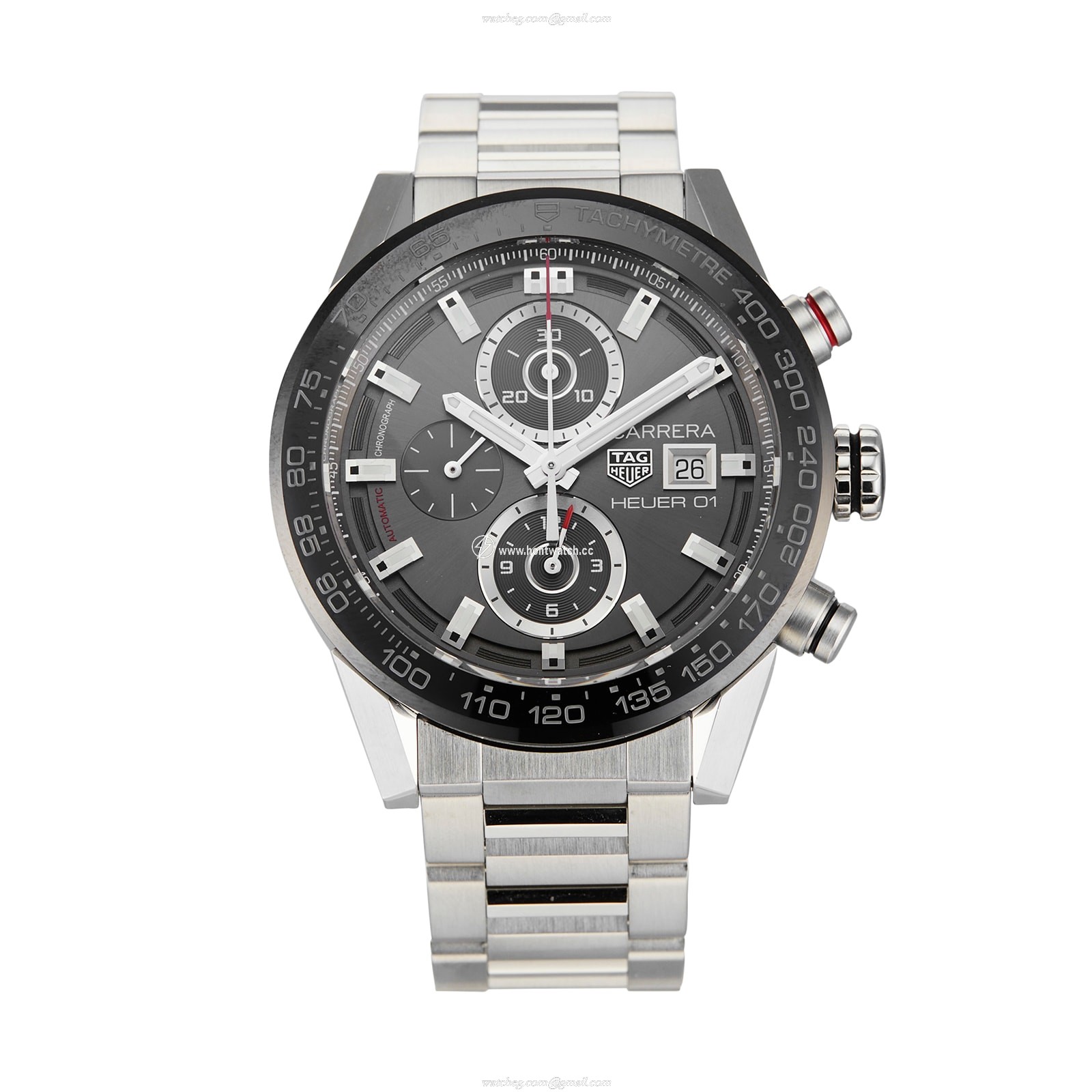 TAG Heuer Carrera CAR201W.BA0714 Automatic Grey Watch - 43mm Stainless Steel & Ceramic