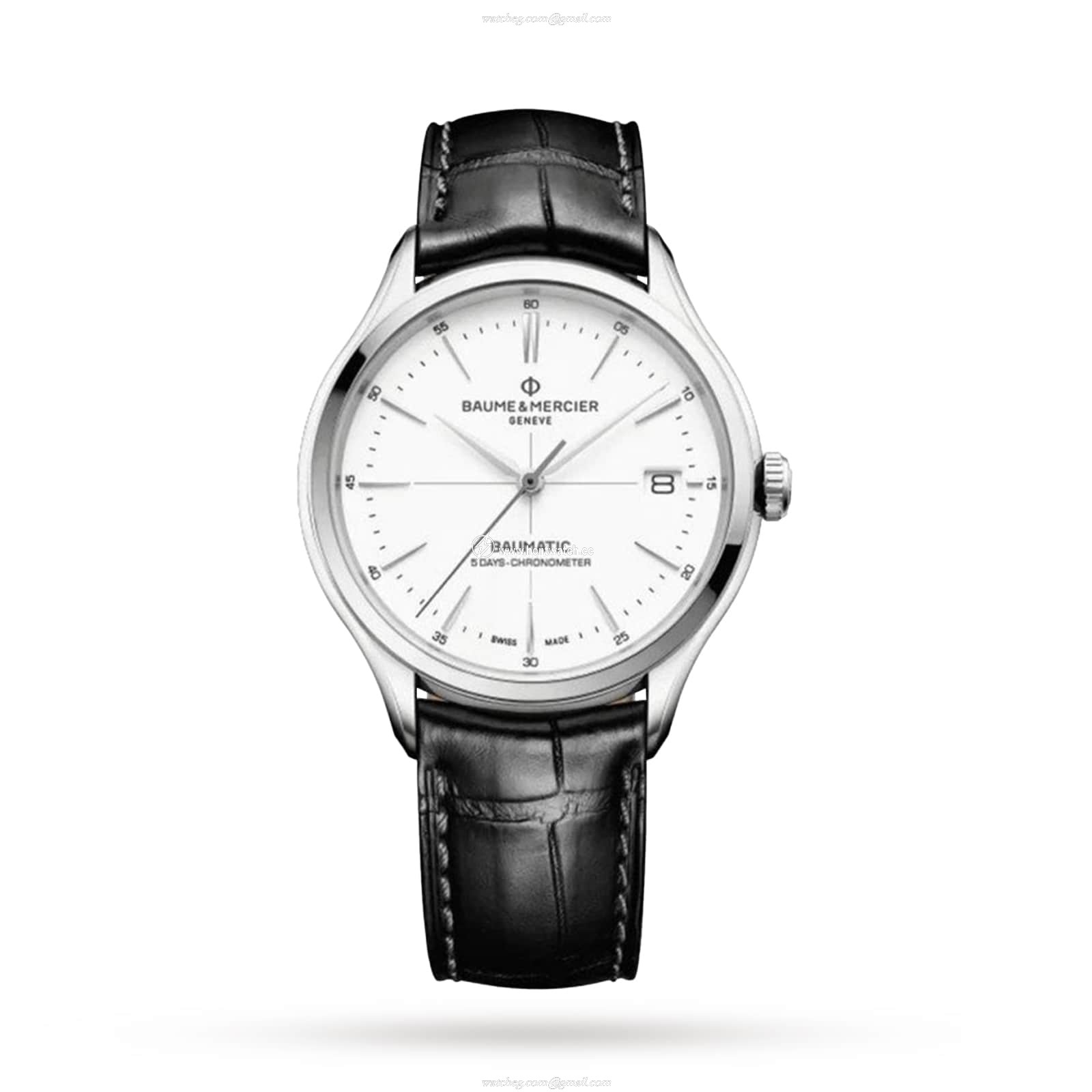 Baume & Mercier Clifton Automatic Watch - 40mm Stainless Steel White Dial