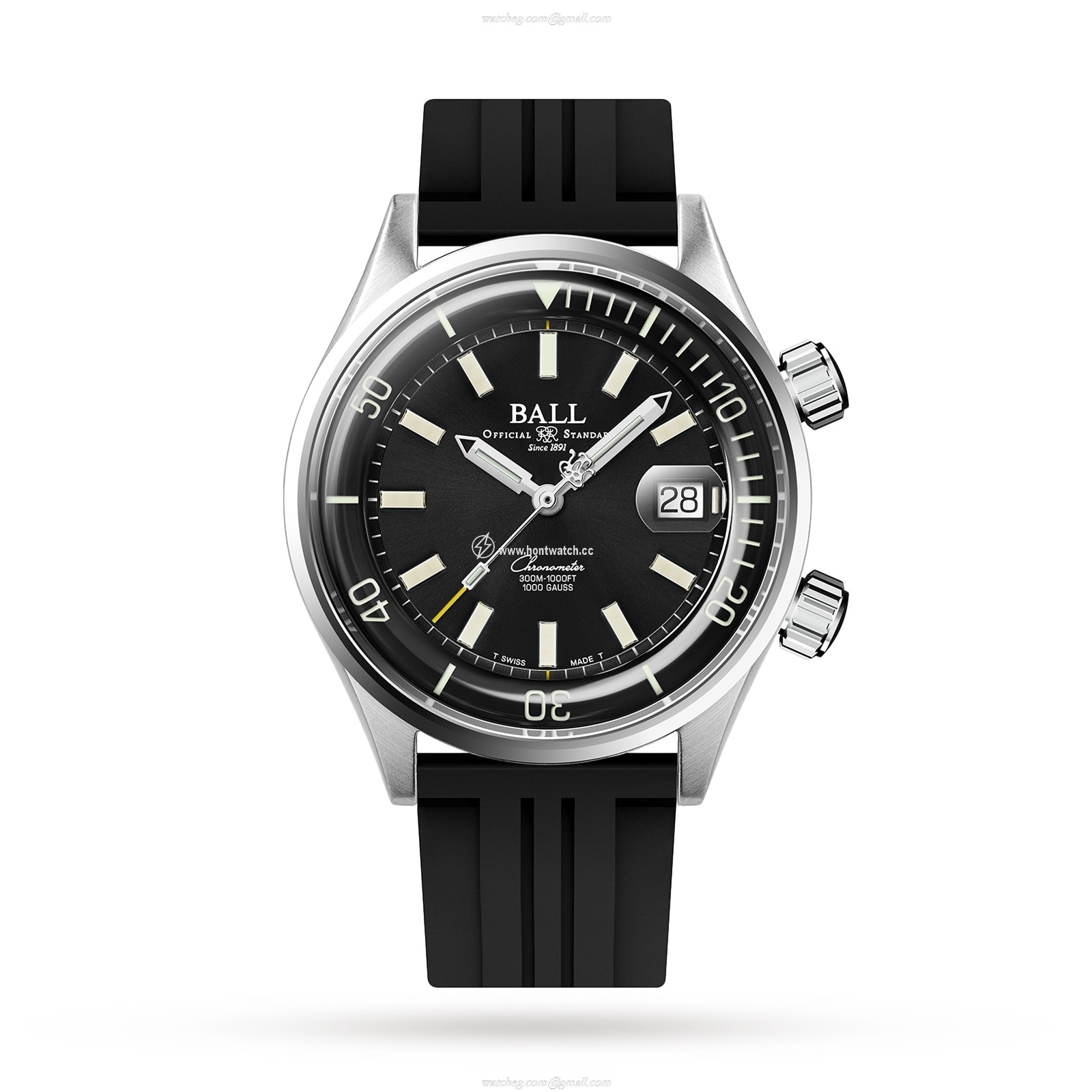 BALL Engineer Master II Automatic Black Watch - 42mm Stainless Steel