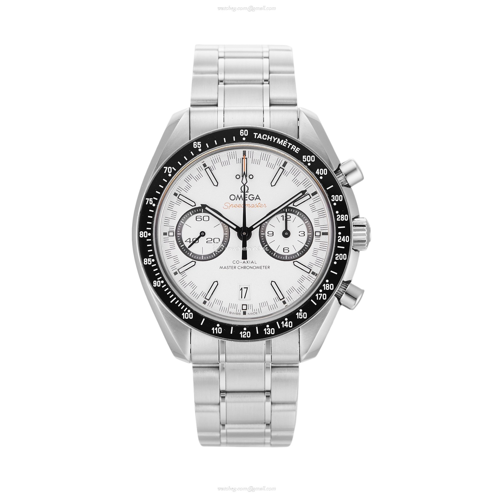Omega Speedmaster 44mm Automatic Chronograph - White Dial Stainless Steel