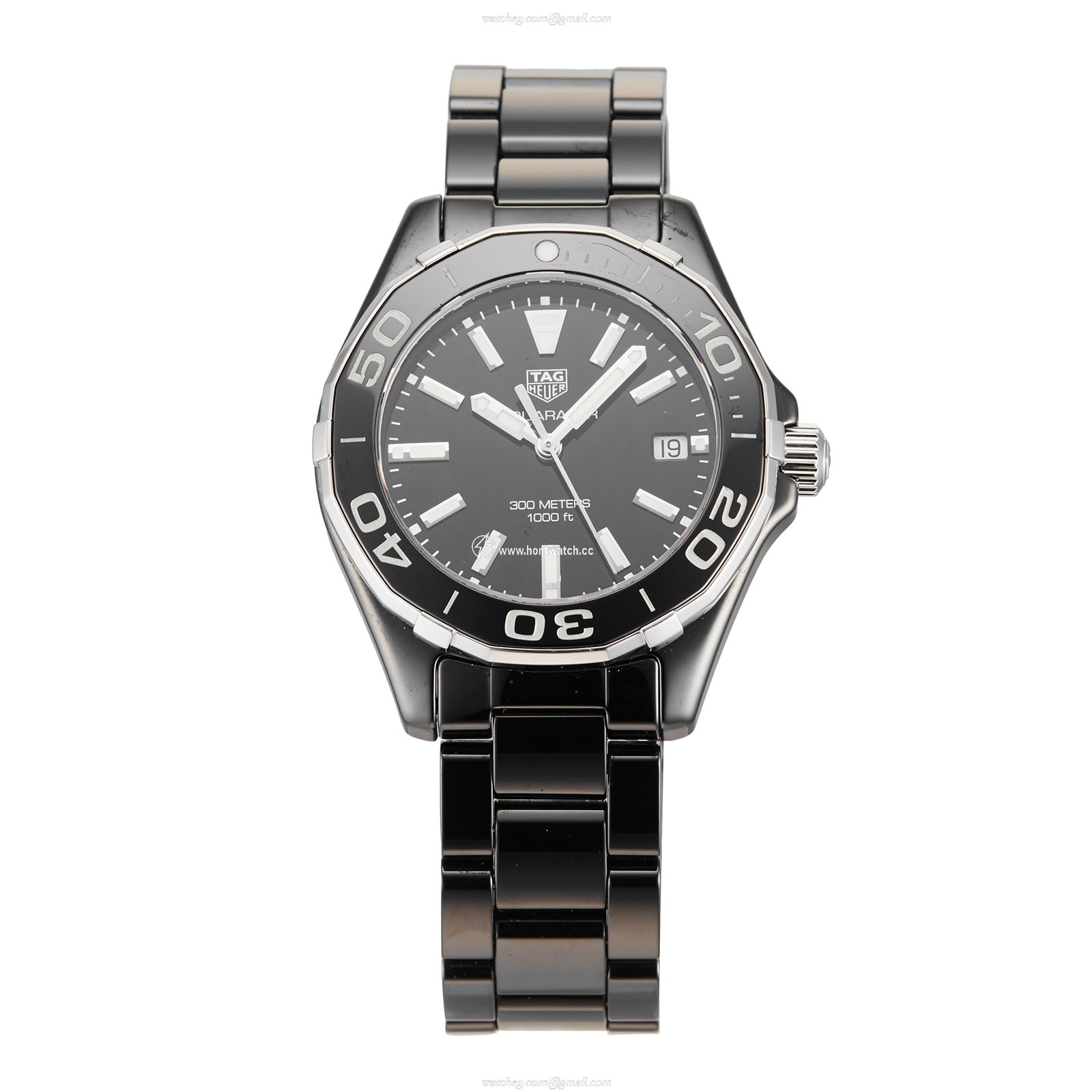 TAG Heuer Aquaracer WAY1390.BH0716 | 35mm Ceramic Quartz Watch | Black Dial