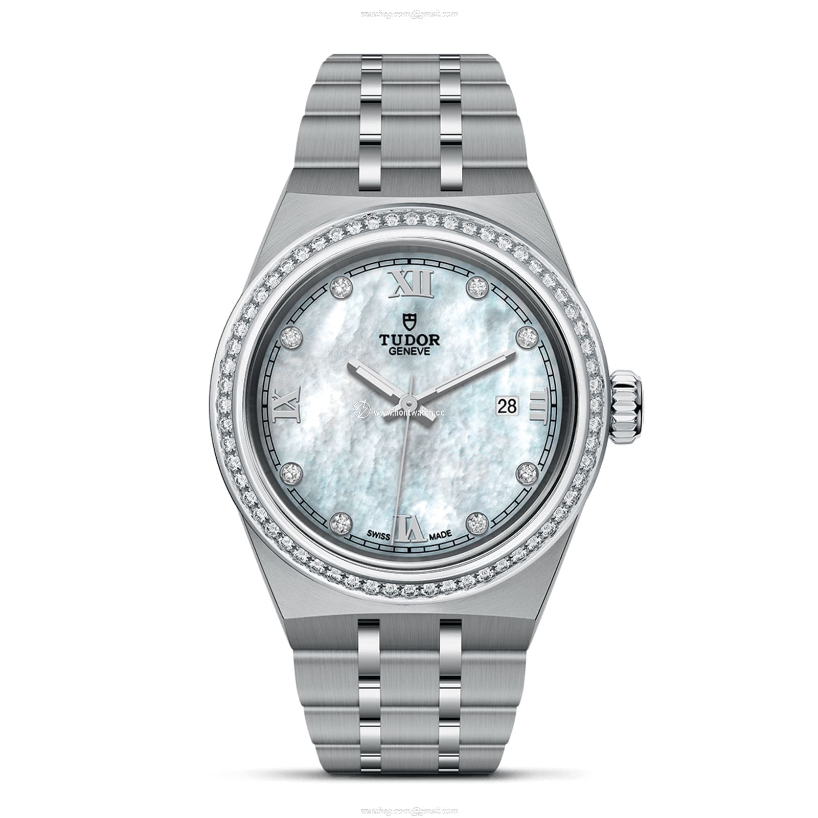 Tudor Royal M28320-0001 | 28mm Automatic Watch | White Dial & Diamonds