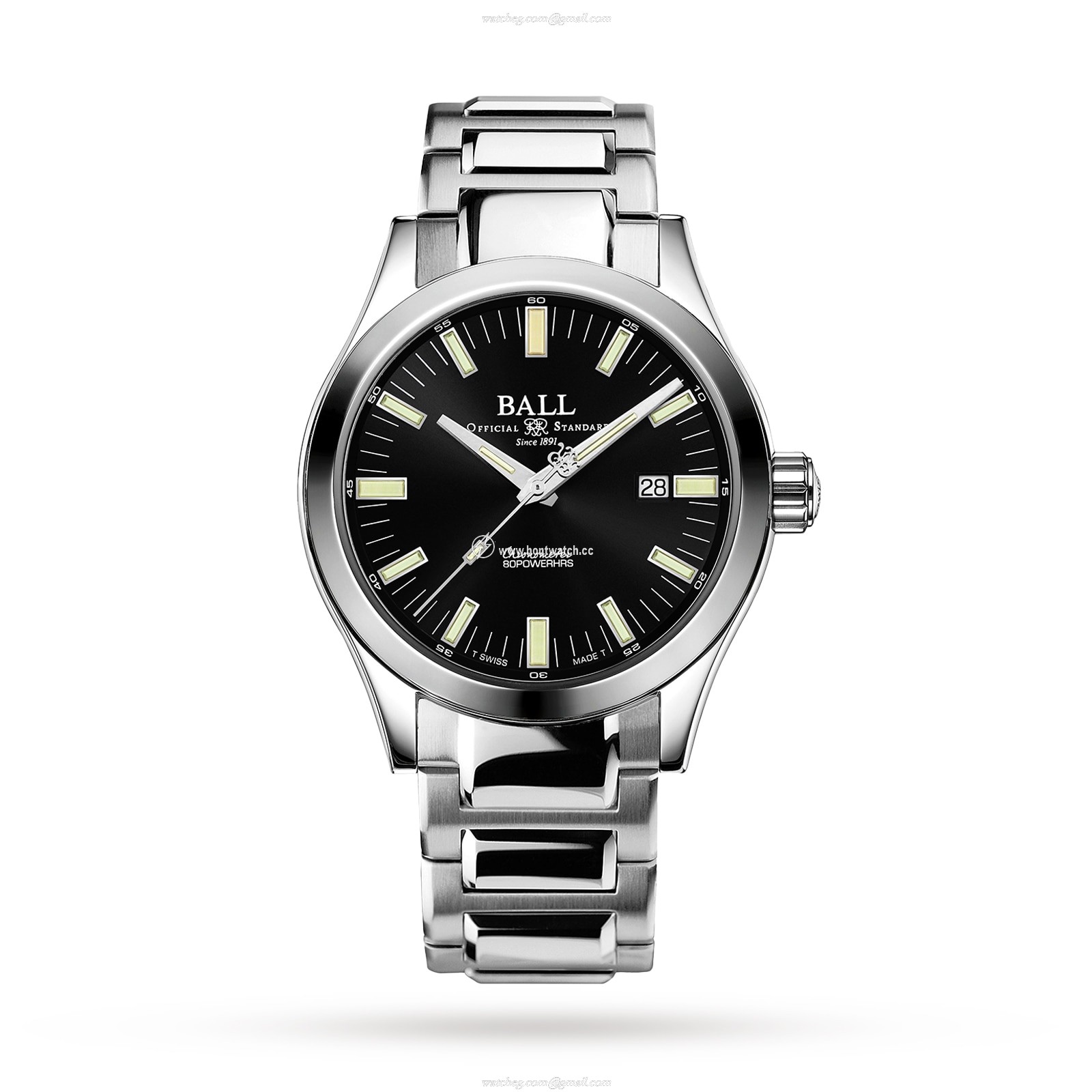 BALL Engineer M NM2128C-S1C-BK Automatic Watch - 43mm Black Dial Stainless Steel
