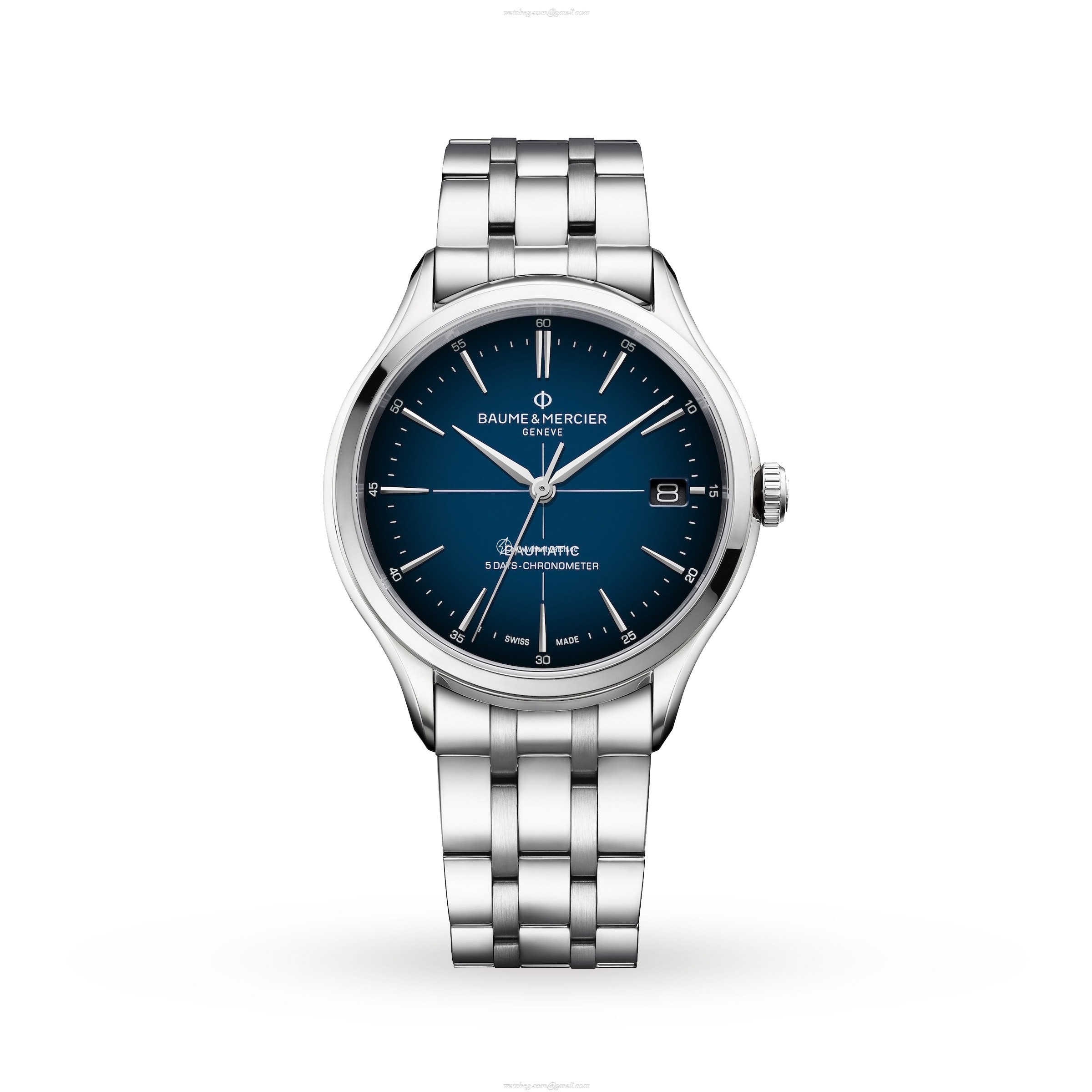 Baume & Mercier Clifton Baumatic Automatic Blue Dial Watch - 40mm Stainless Steel