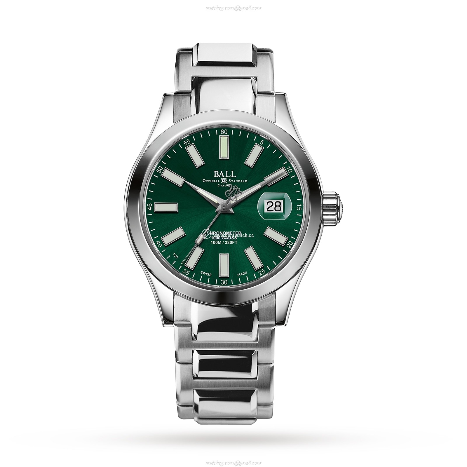 BALL Engineer III NM9026C Automatic Green Watch - 40mm Stainless Steel