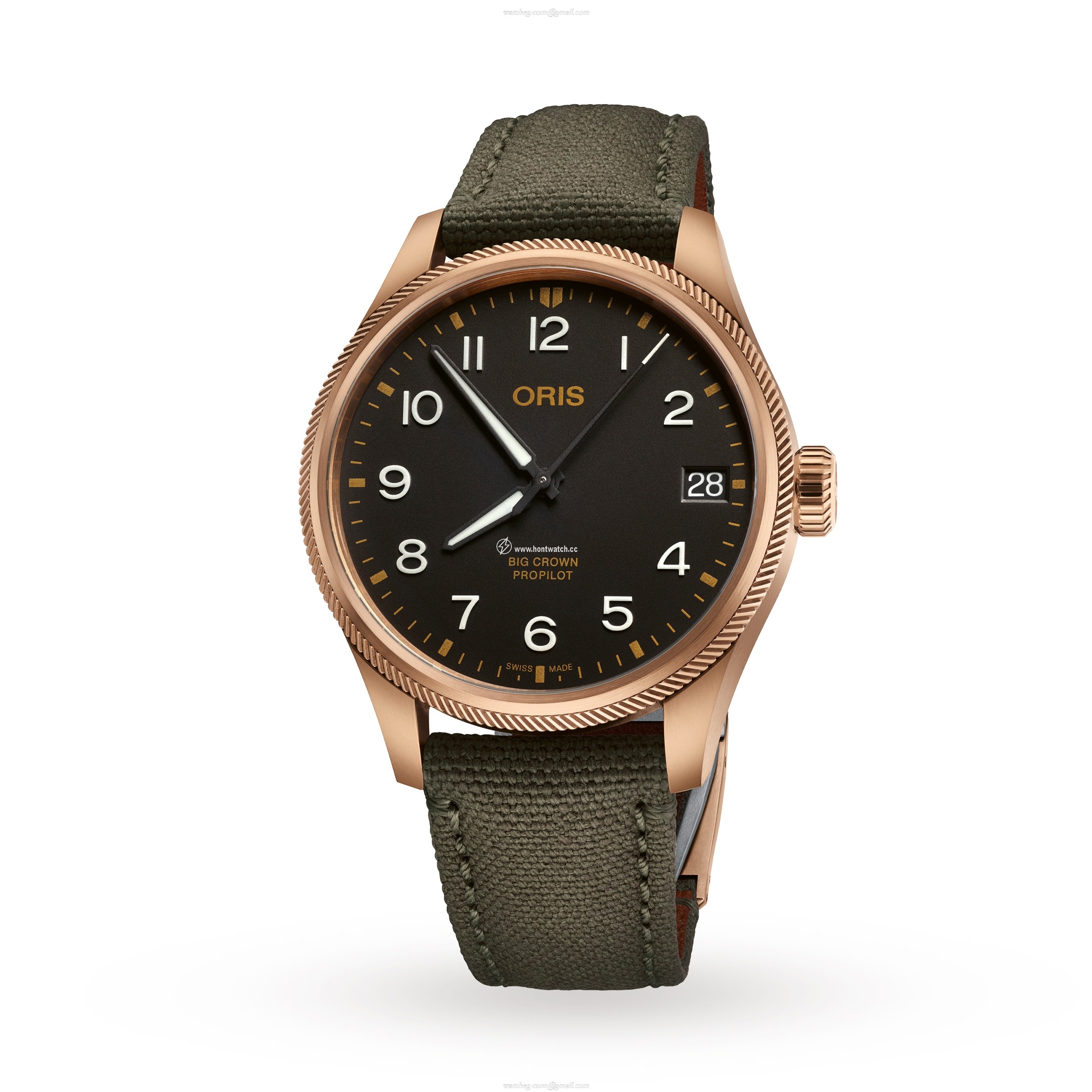 Oris Aviation Bronze Automatic Watch - 41mm Black Dial - 100M Water Resistant